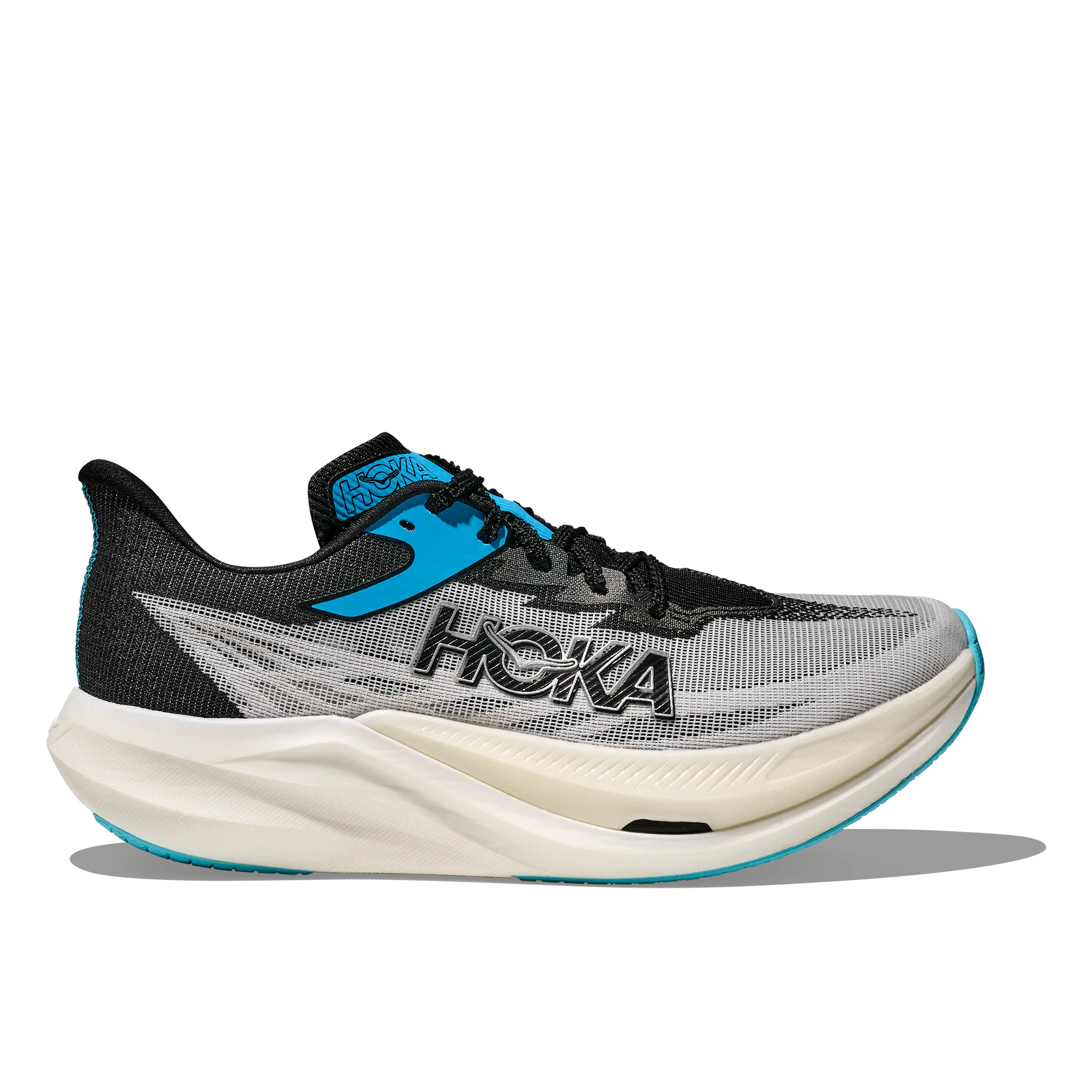 HOKA One One Rocket X 3 Unisex - White/Black - 37 1/3 - Konkurrence løbesko