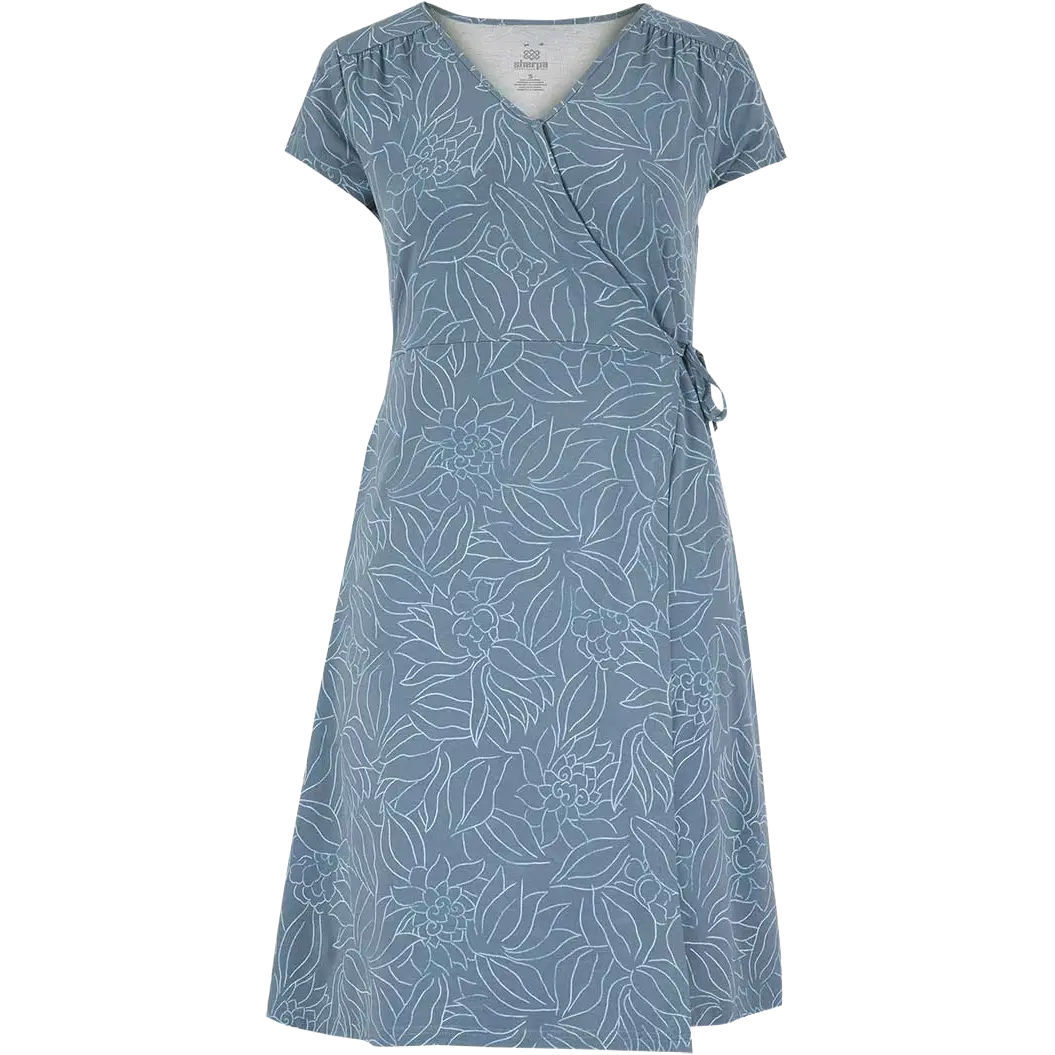 Sherpa Padma Wrap Dress kjole - Haze Leaf - S - Outdoor kjoler