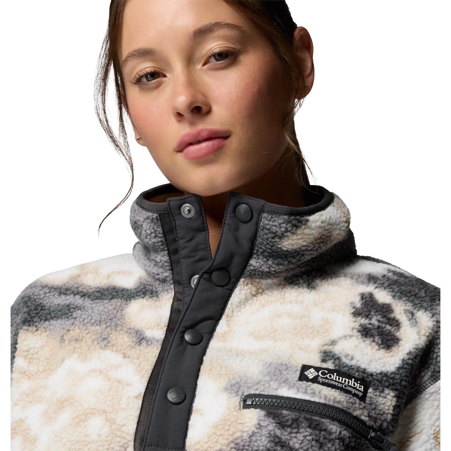 Helvetia II Printed Cropped Half Snap Wo