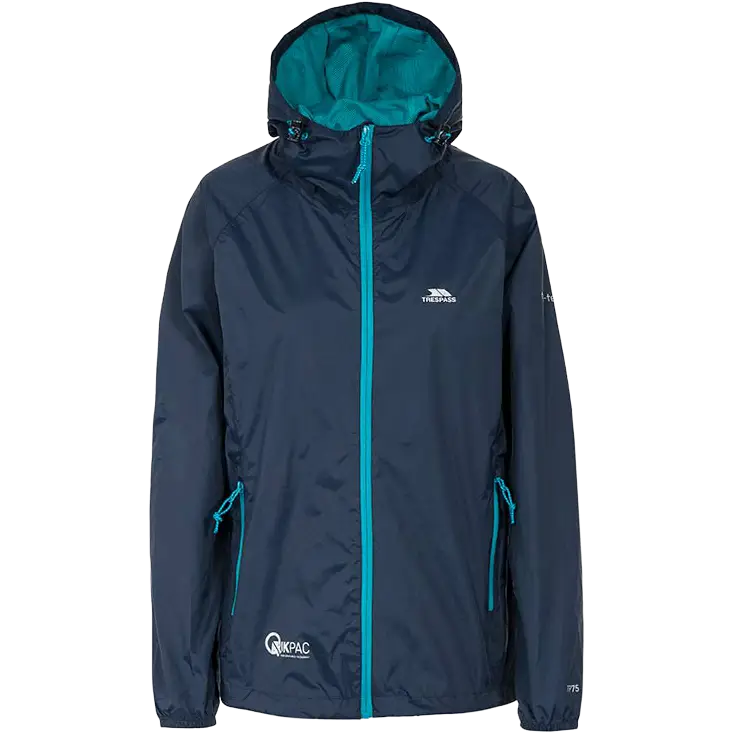 Trespass Qikpac Female Jacket - Navy/Marine - XS - Regnjakker