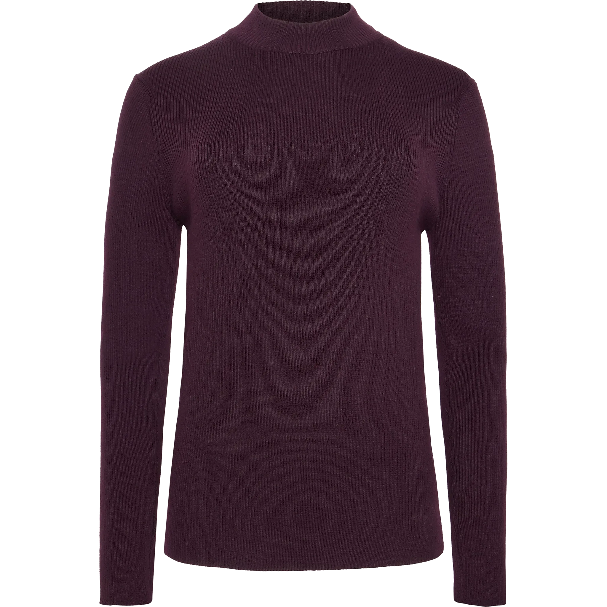 Merino Rib Mock Neck Långärmad T-shirt