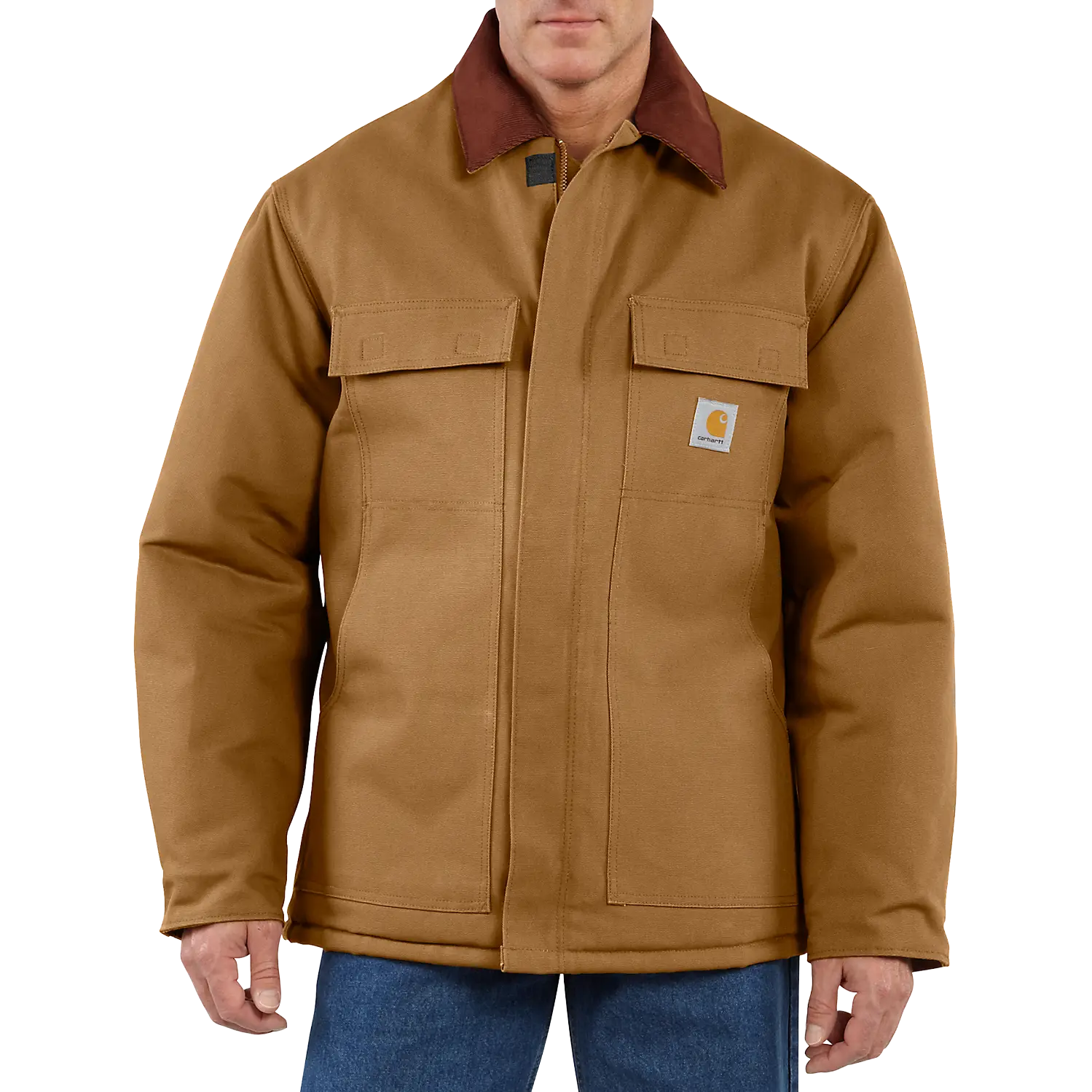Carhartt C003 Insulated Traditional Coat Men - Carhartt Brown - S - Vinterjakker