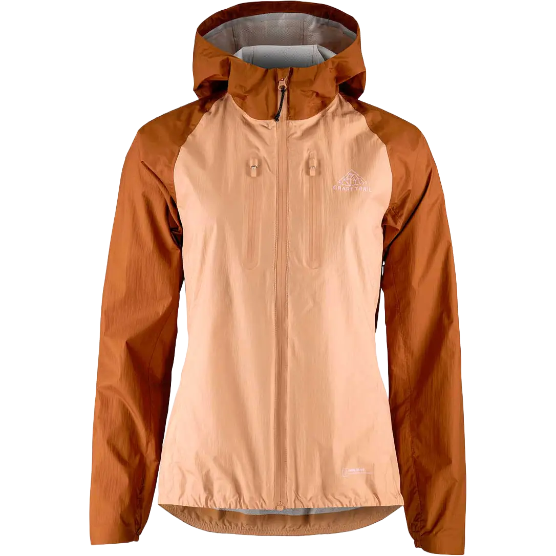Craft Pro Trail 2L Light Weight Jacket Women - Cliff/Mud - M - Regnjakker