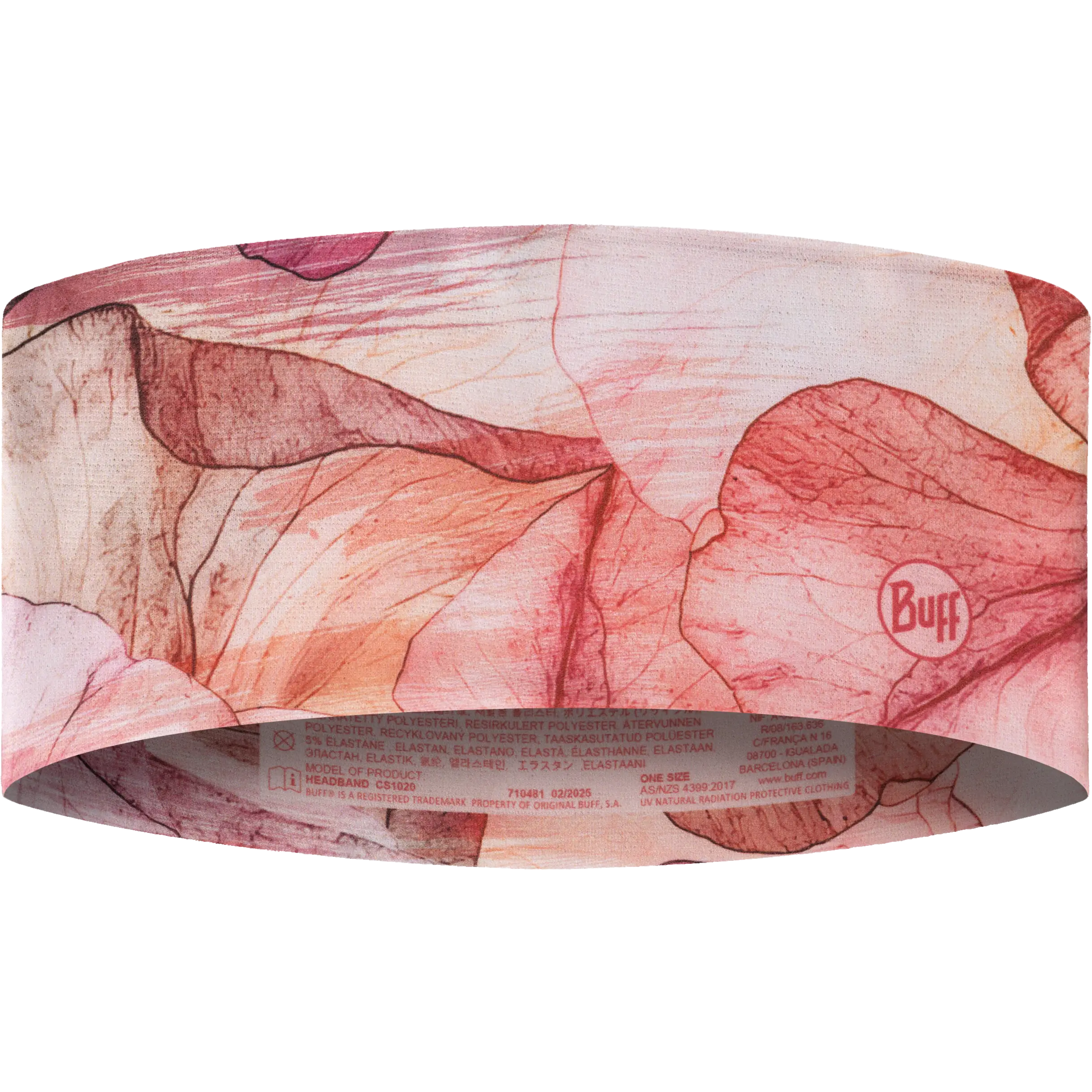 Buff CoolNet UV Wide Headband - Senia Azalea - One size - Pandebånd