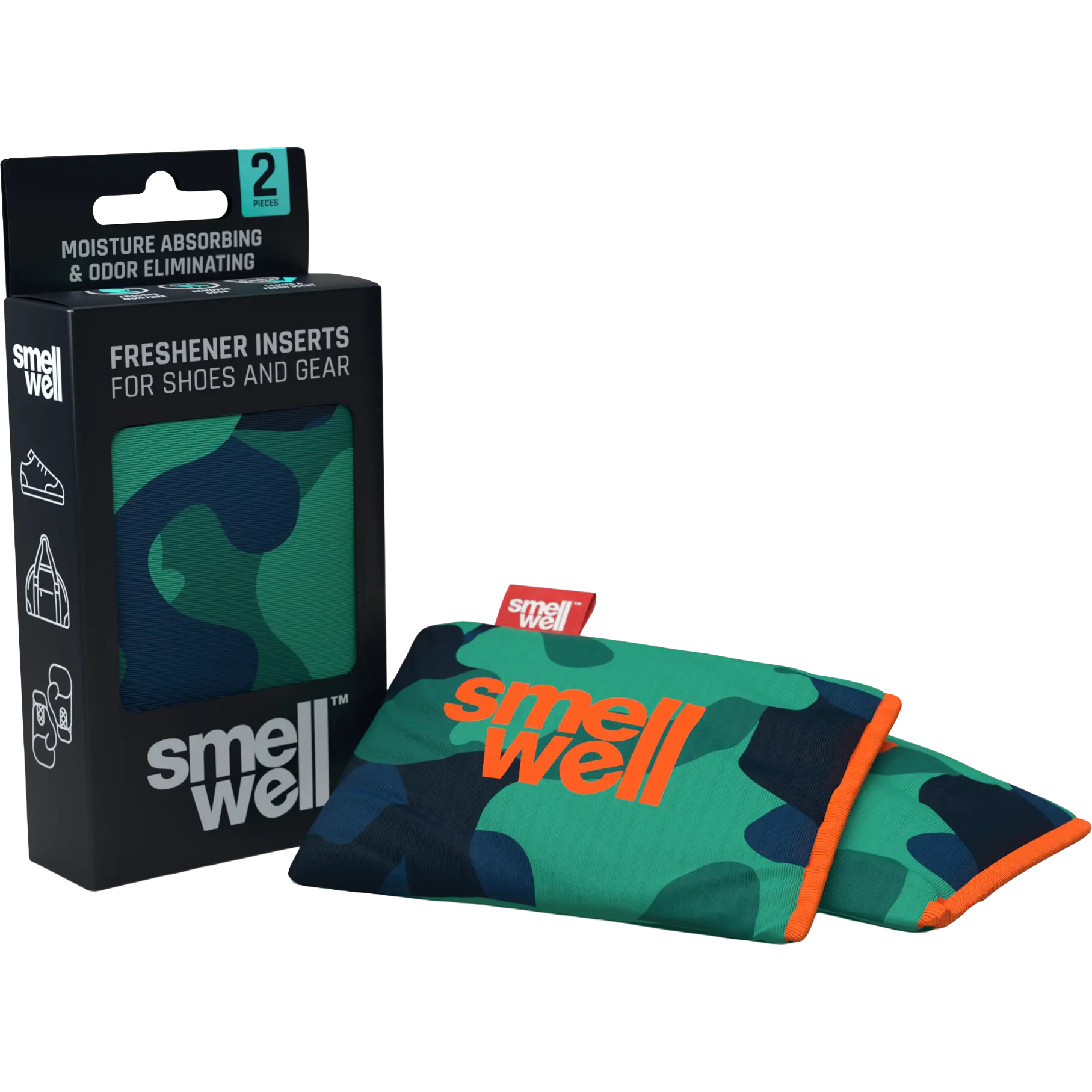 Smell Well SmellWell Original 2-pack - Camo Green - One size - Diverse løbeudstyr