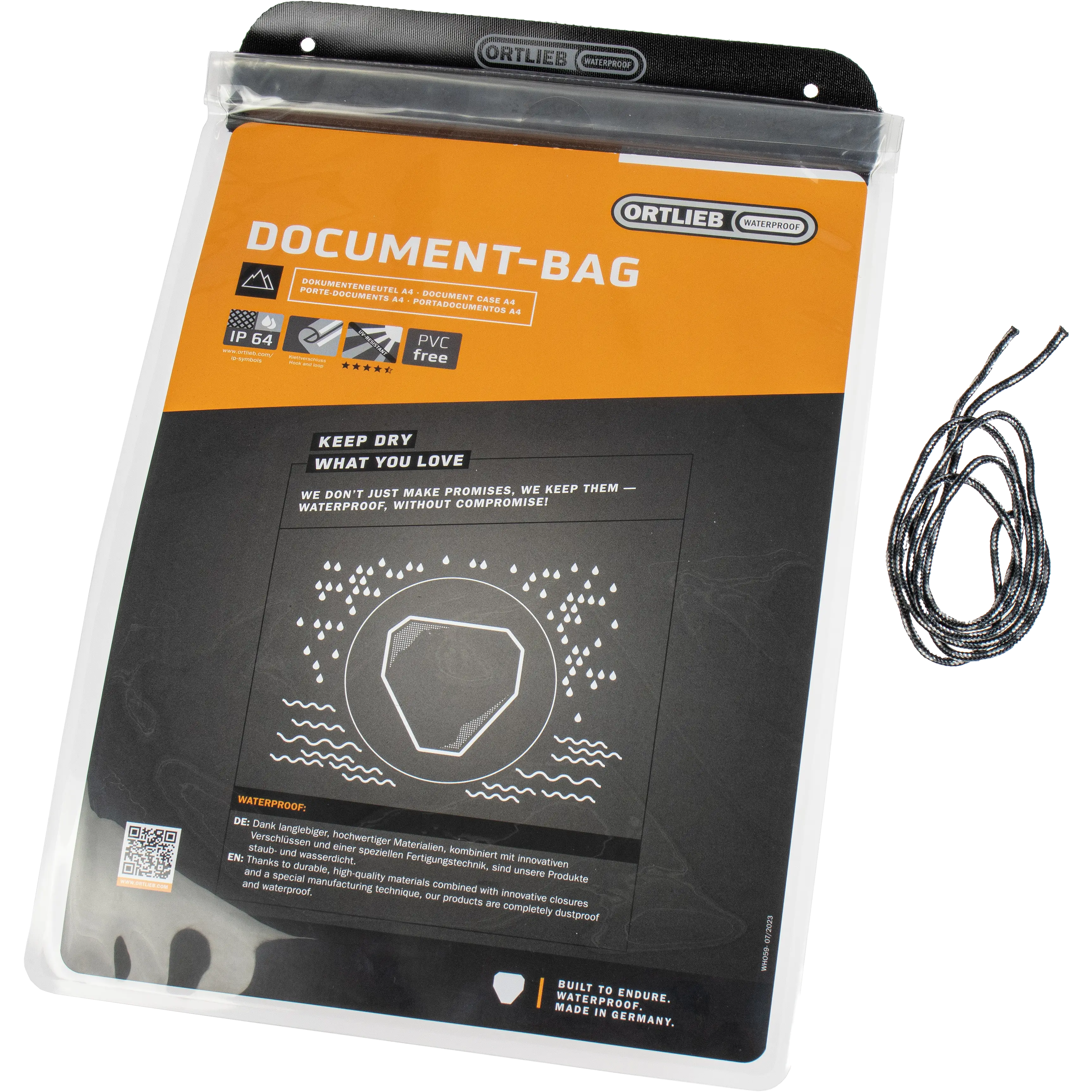 Ortlieb Document-Bag A4 vandtæt lomme - Transparent - One size