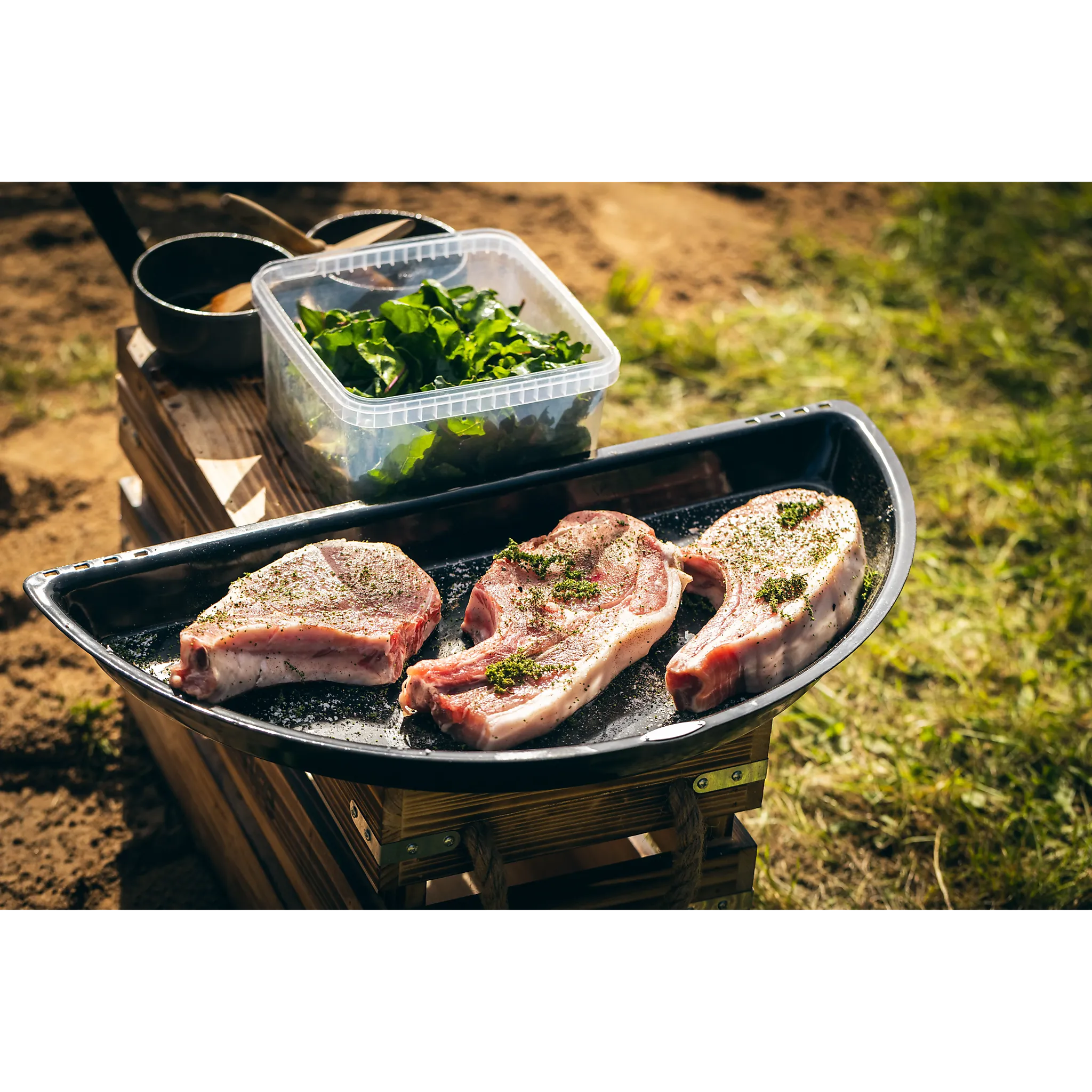 Halv BBQ pande