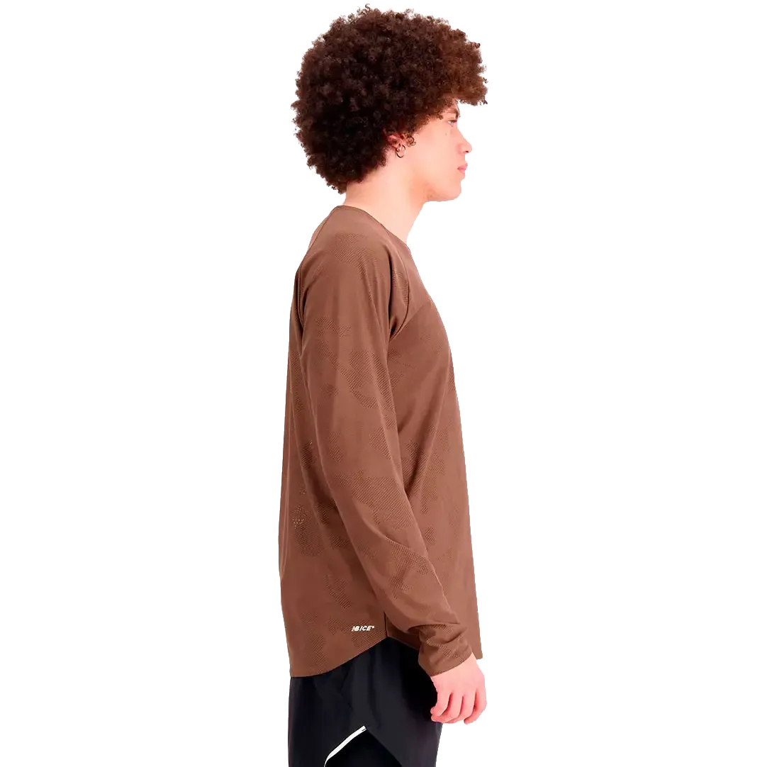 Q Speed Jacquard Long Sleeve Men Løbetrøje