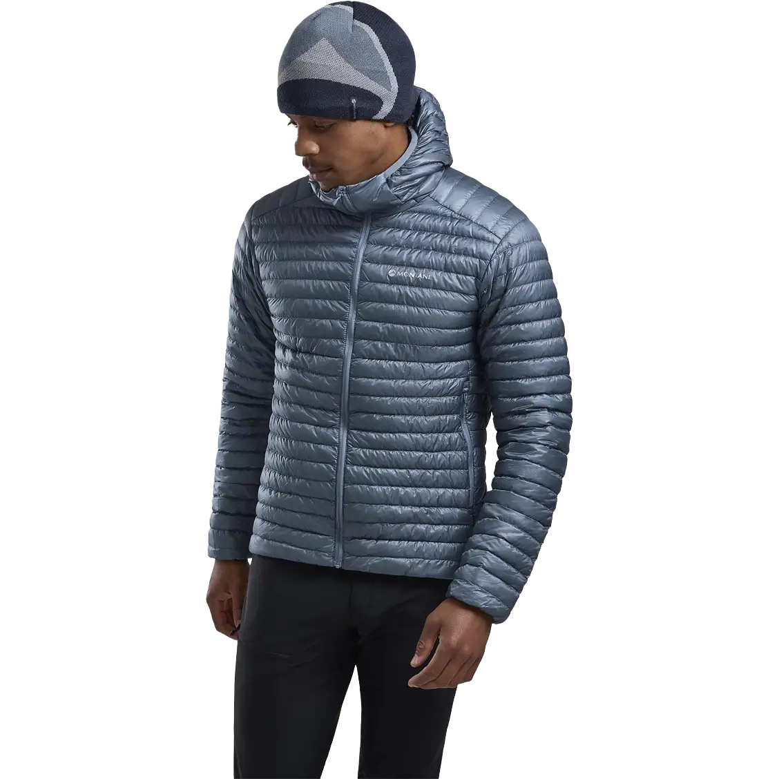 Montane Alpine 850 Nano Jacket w. Hoodie Men - Stone Blue - XL - Vinterjakker