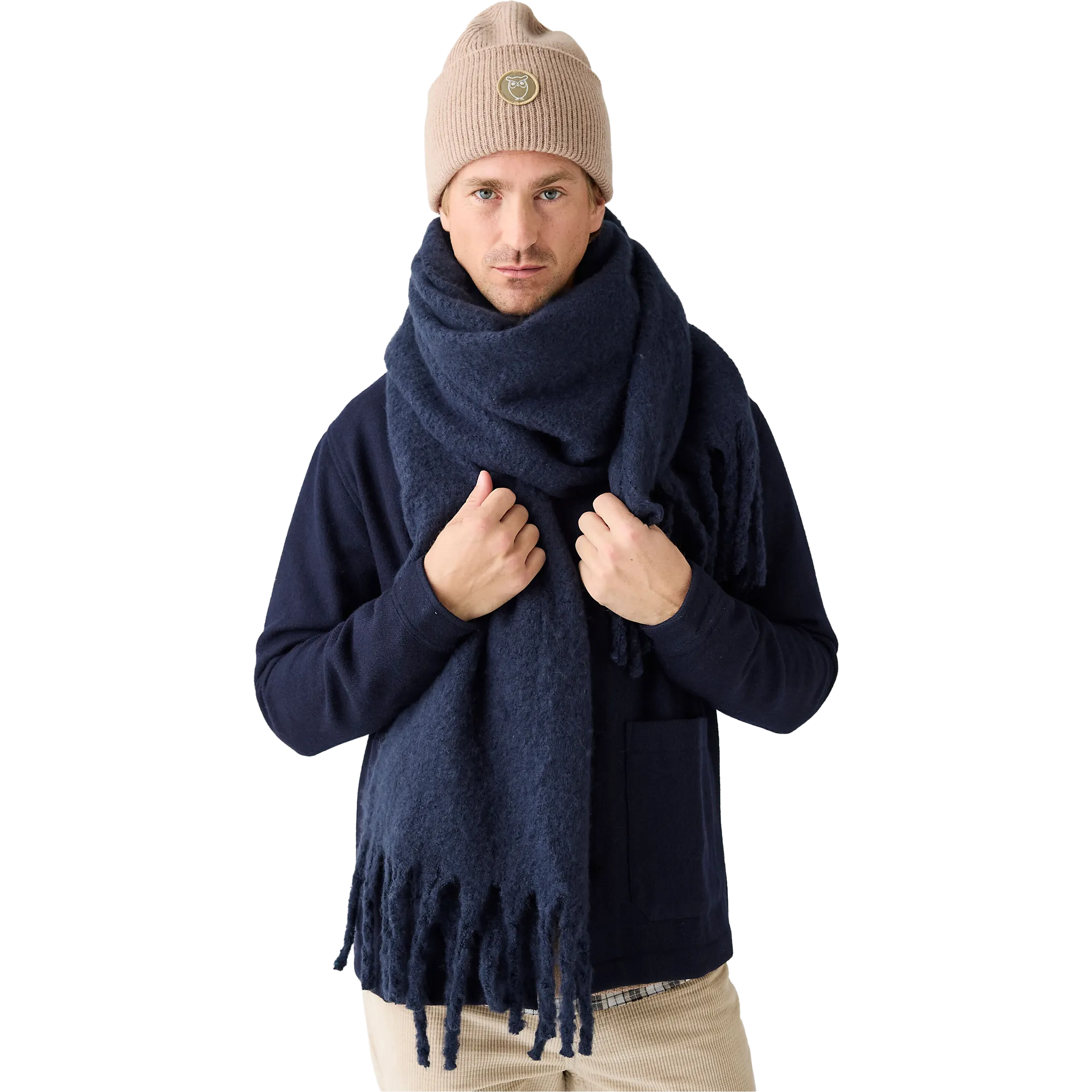 Wool Badge Beanie Women