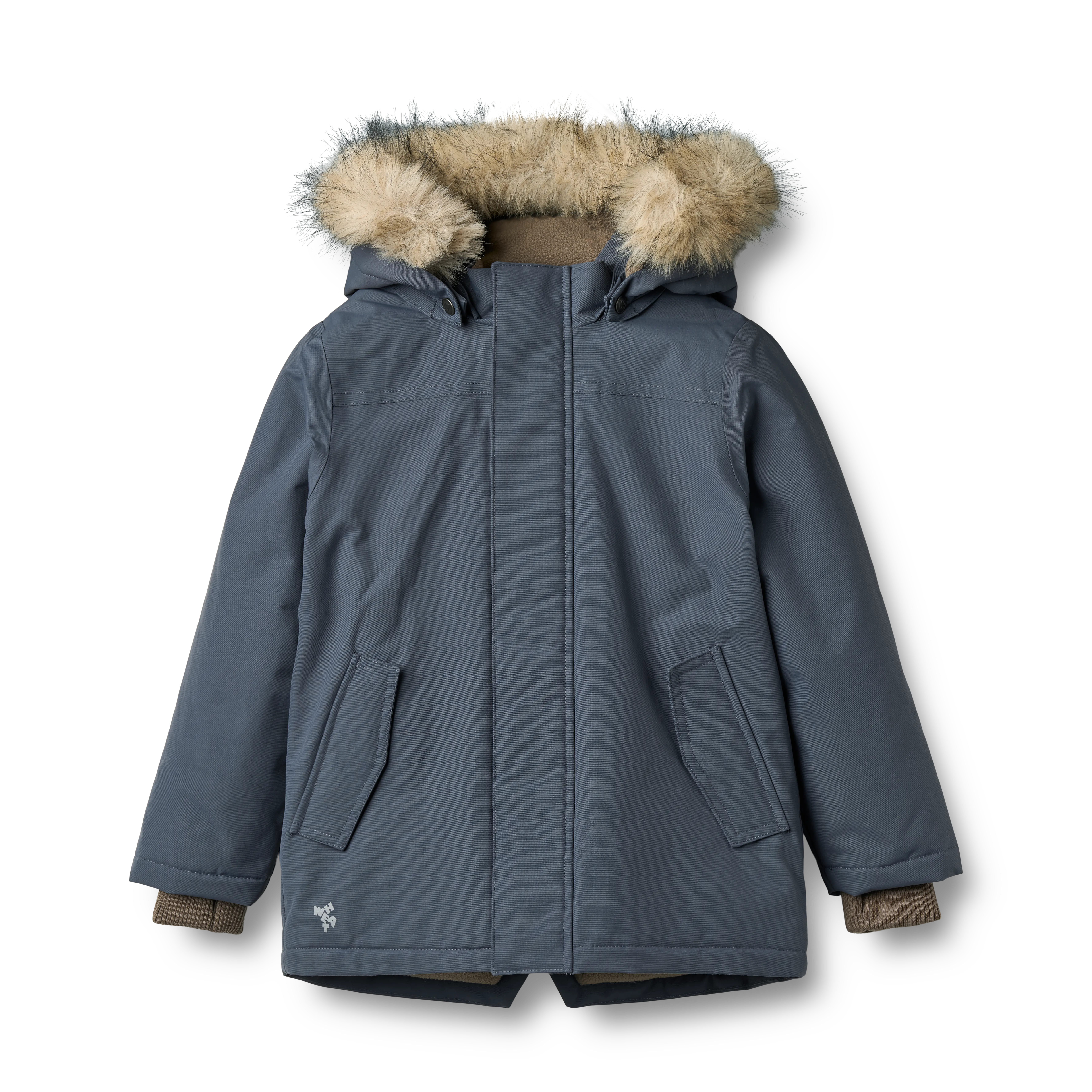 Wheat Jacket Kasper Tech Kids børnejakke - Greyblue - 152/12y - Vinterjakker til børn