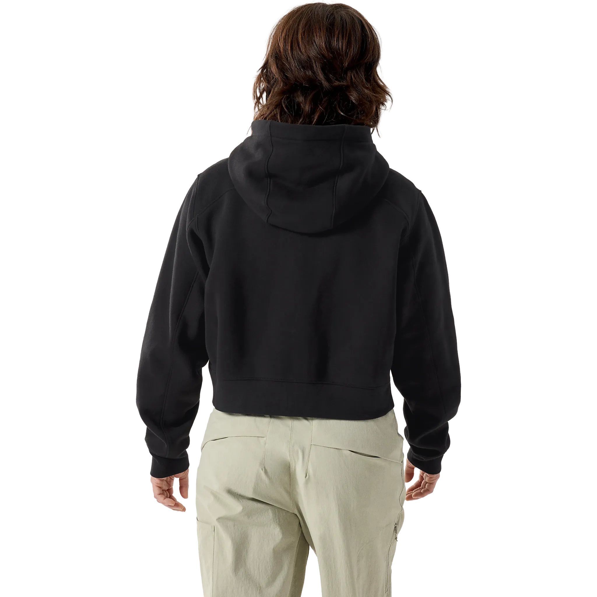 Emblem Fleece Full Zip Crop Hoody Women