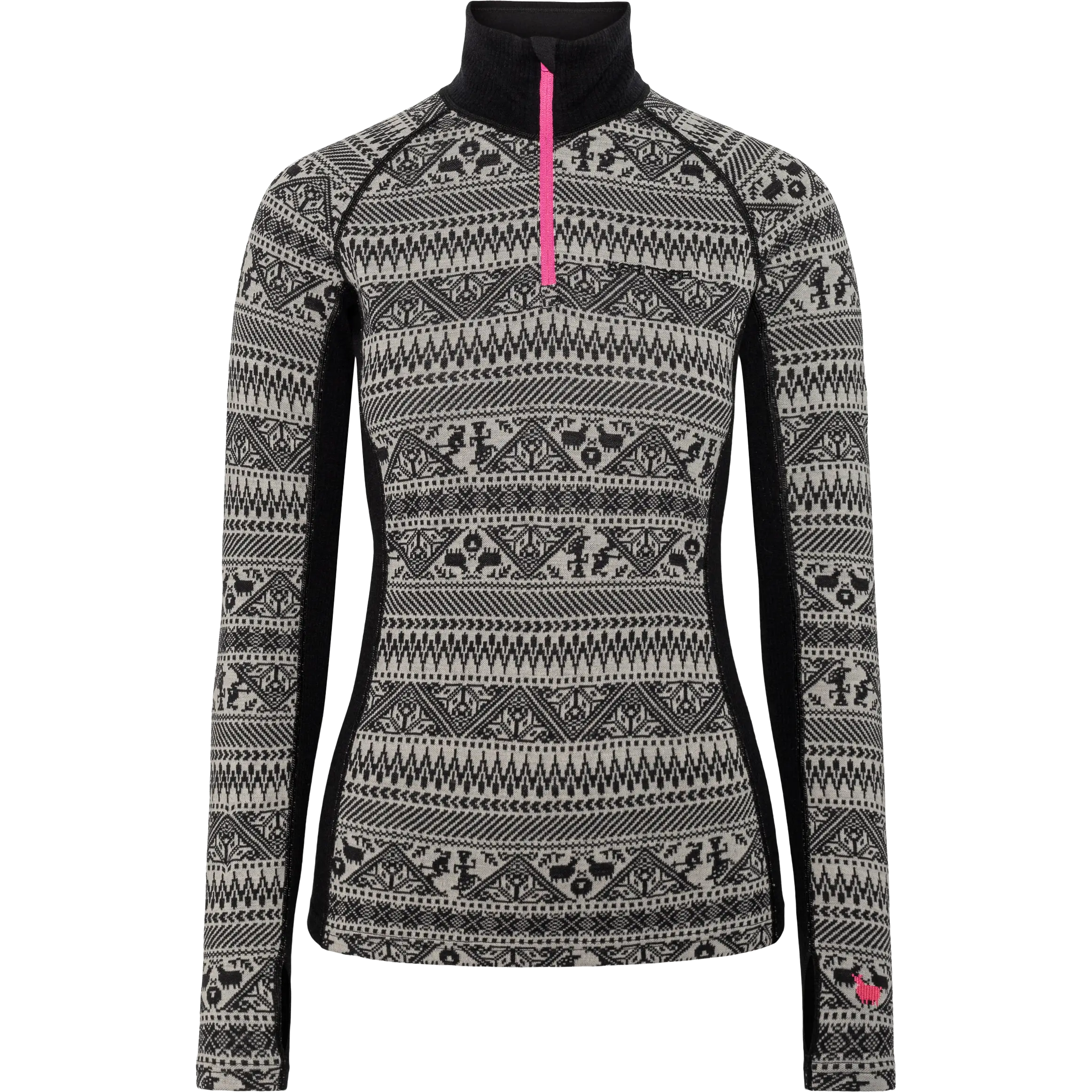 Kari Traa Tale HZ Women merino uldundertrøje - Black - L - Undertrøjer