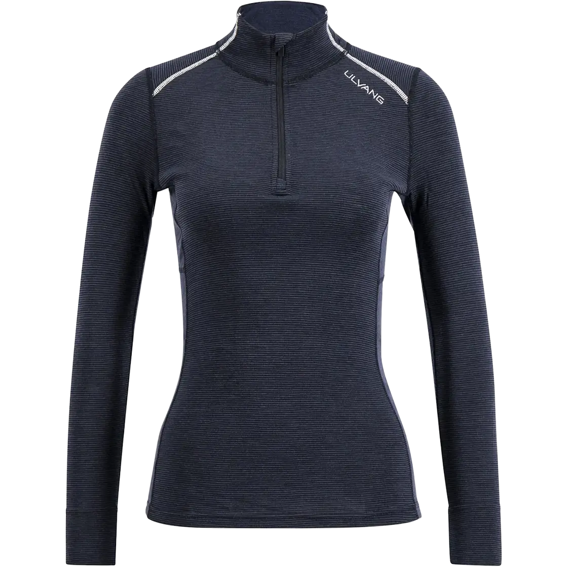 Ulvang Rav 100% Turtle Neck w/Zip Women uldundertrøje - Black/Granite/High Rise - XL - Uldundertøj