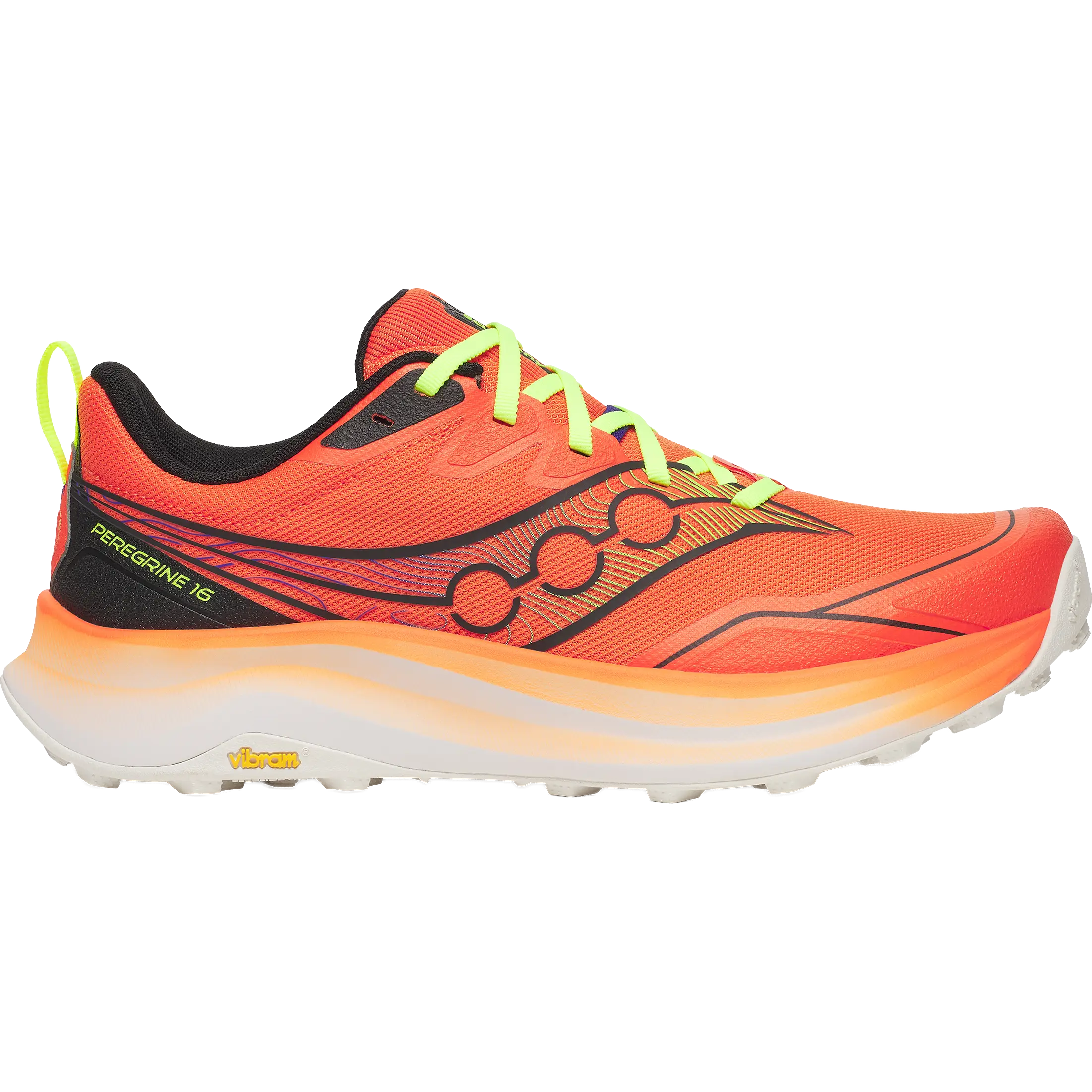 Saucony Peregrine 16 Men - Fire/Black - US9,5/UK8,5/43 - Trailsko