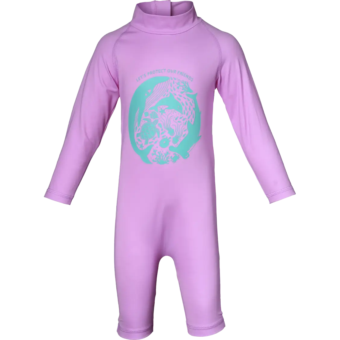 Isbjörn Dolphine Sun Jumpsuit Kids badedragt - Bubblegum - 74/80 - Badedragt til børn