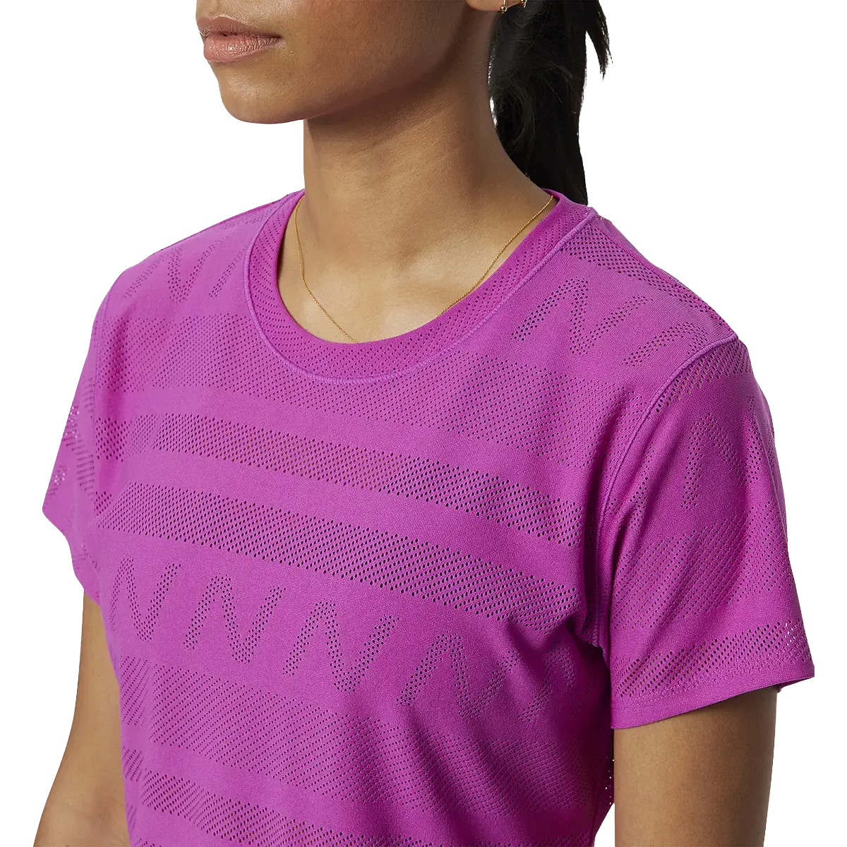 Q Speed Jacquard Short Sleeve Women løbe-T-shirt