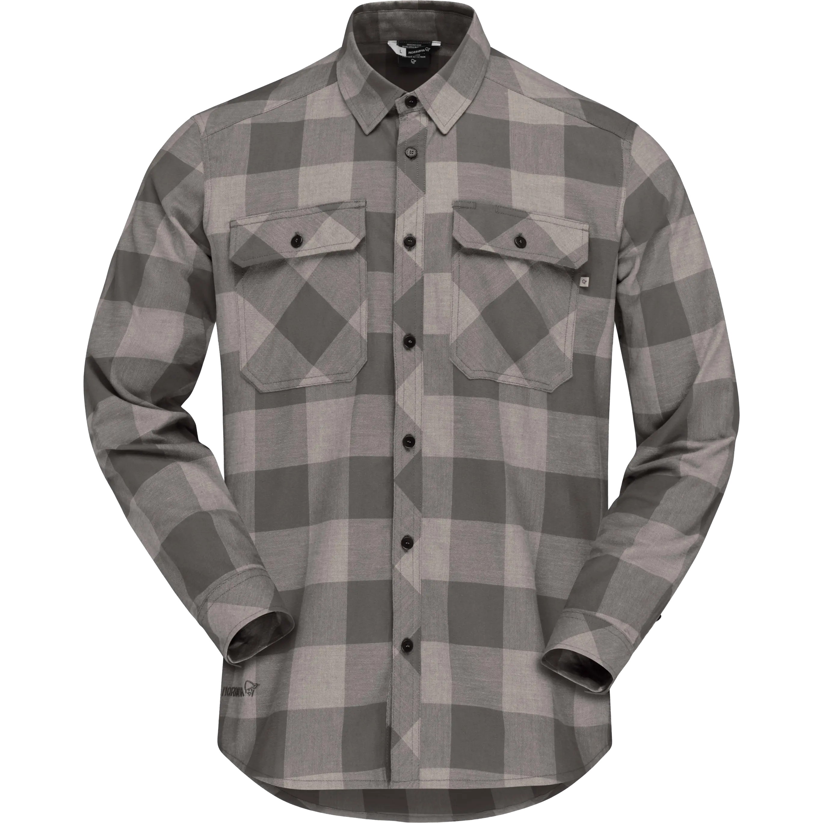 Norrøna Femund Flannel Lightweight Shirt Men herreskjorte - Winter Twig - S - Langærmet skjorter
