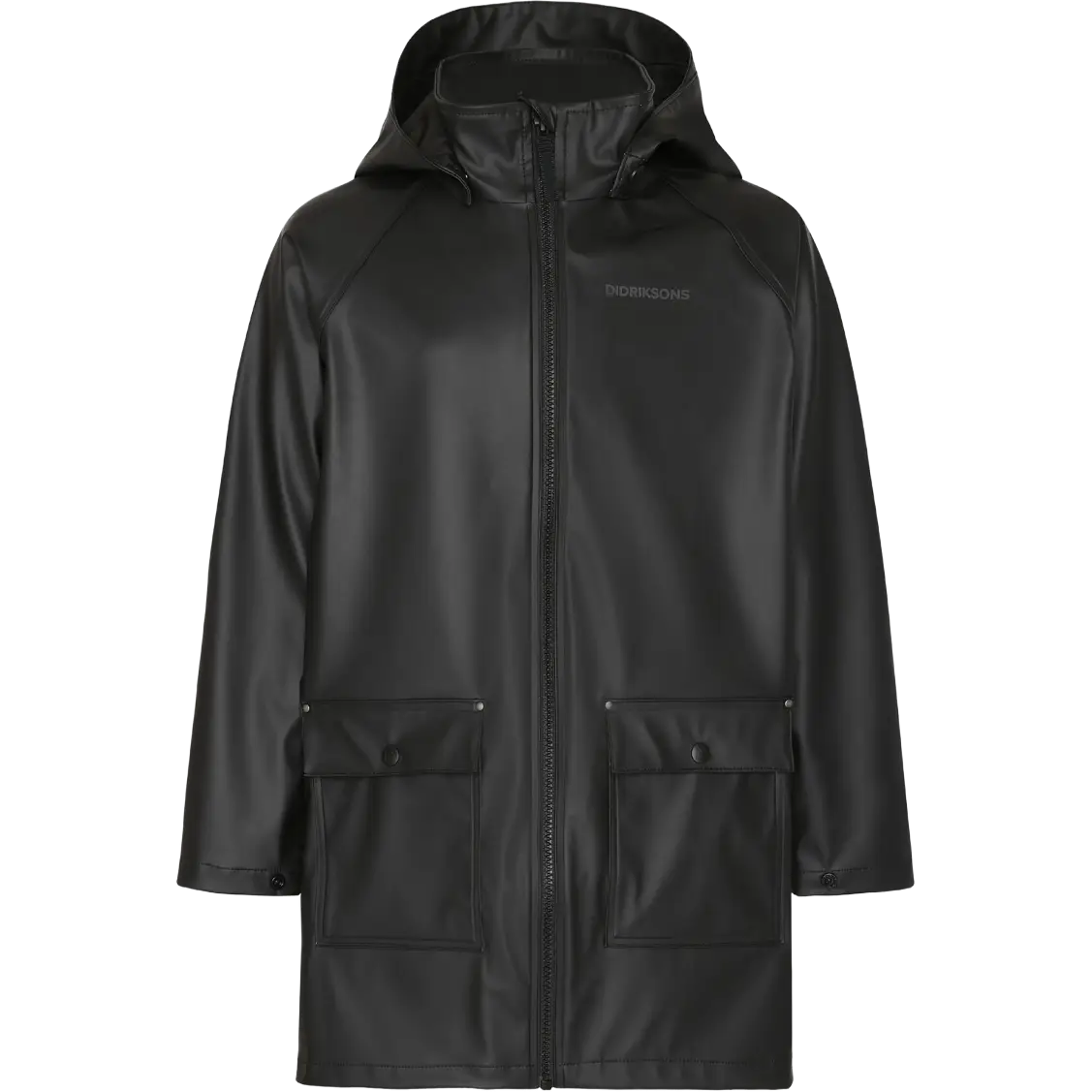 Didriksons Giga Kids Jacket regnjakke - Black - 120 cm - Regnjakker til børn