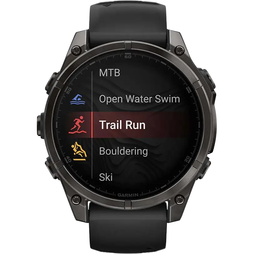 Garmin Fenix 8 51mm AMOLED Saph - Sapphire, Carbon Gray DLC Ti/B - One size - Løbeur