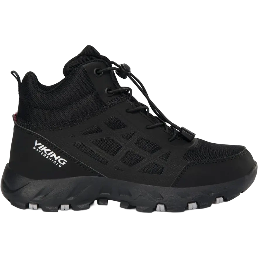 Viking Track Mid WP SL - Black - 41 - Vandtætte støvler til børn