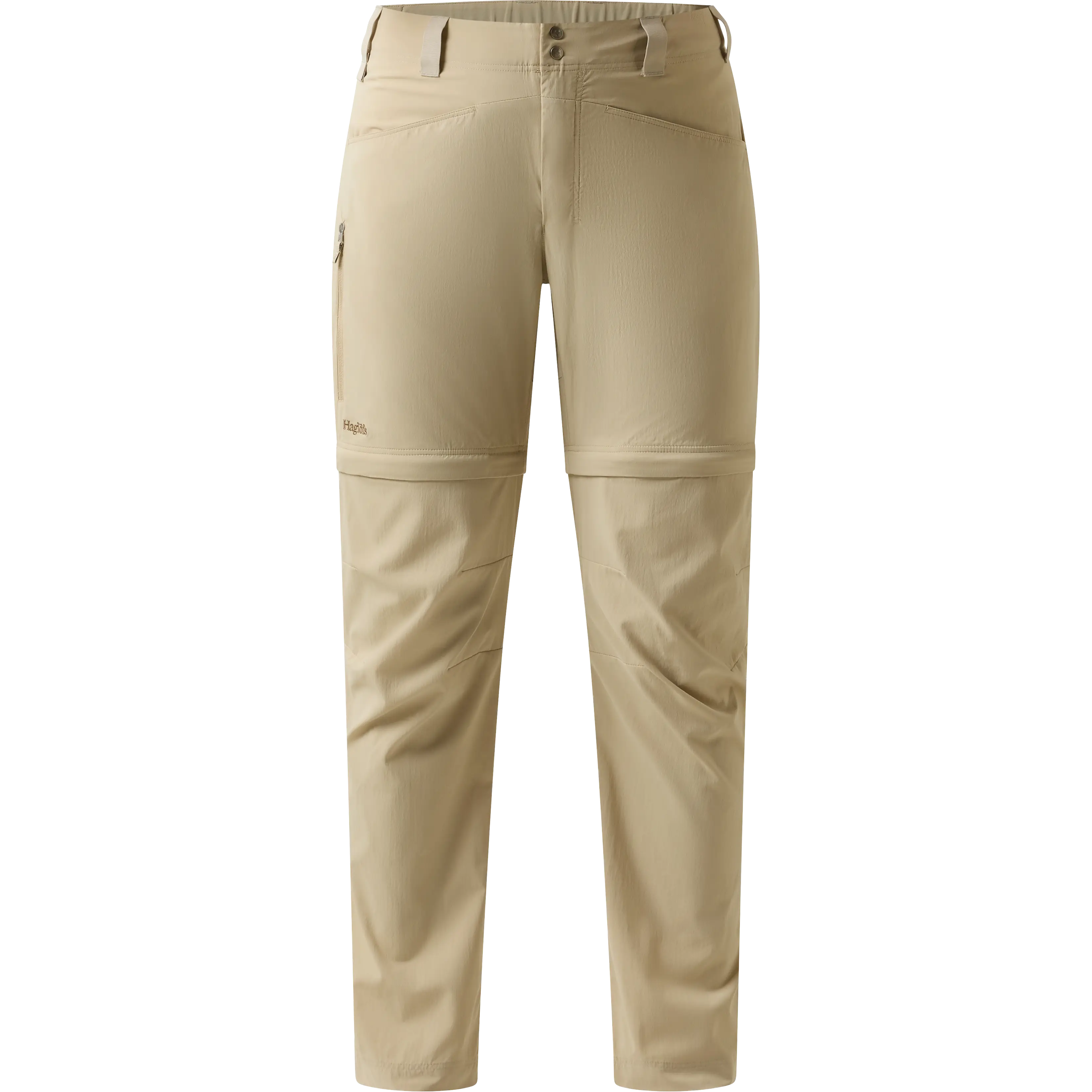 Haglöfs Lite Standard Zip-Off II Pant Women - Chalk Beige - 38 - Vandrebukser