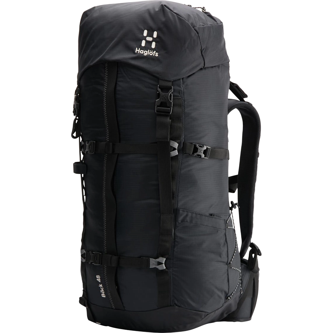 Haglöfs Bäck 48 rygsæk - True Black - One size - Små rygsække