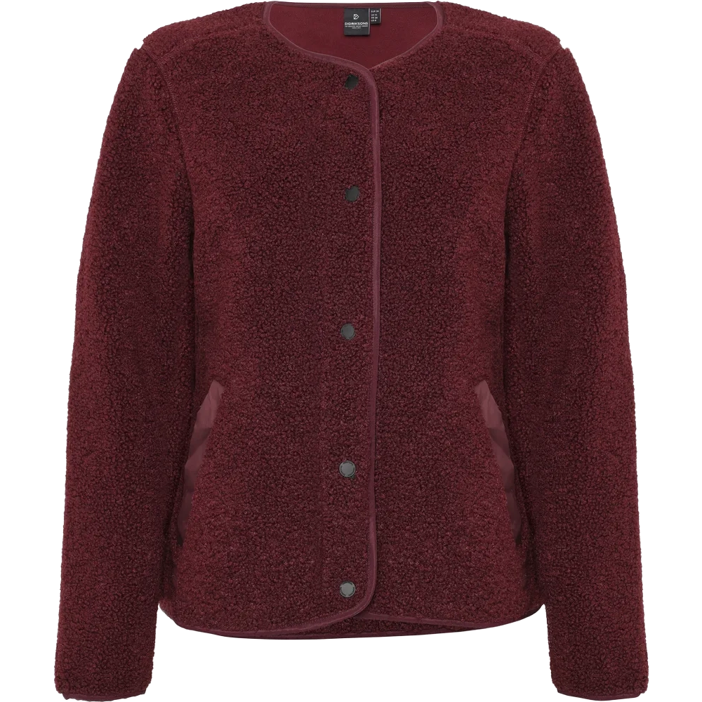 Didriksons Selma Jacket Women - Old Rust - 38 - Fleecetrøjer