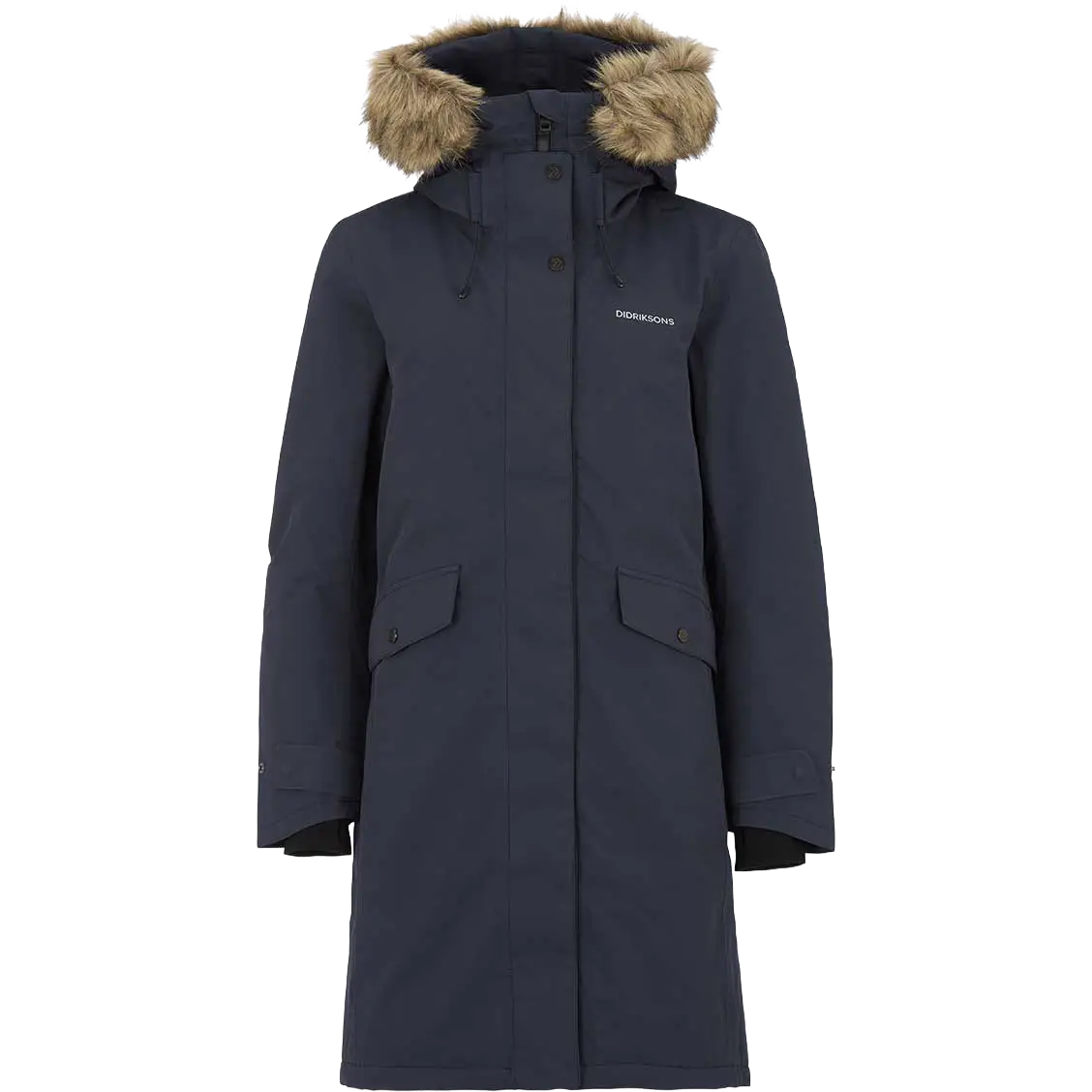 Didriksons Emma Parka Women vinterjakke - Dark Night Blue - 34 - Vinterjakker