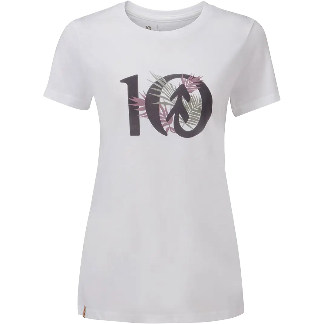 Tentree Tropical Ten T-Shirt Women dame-T-shirt - White - XS - Kortærmet T-shirts