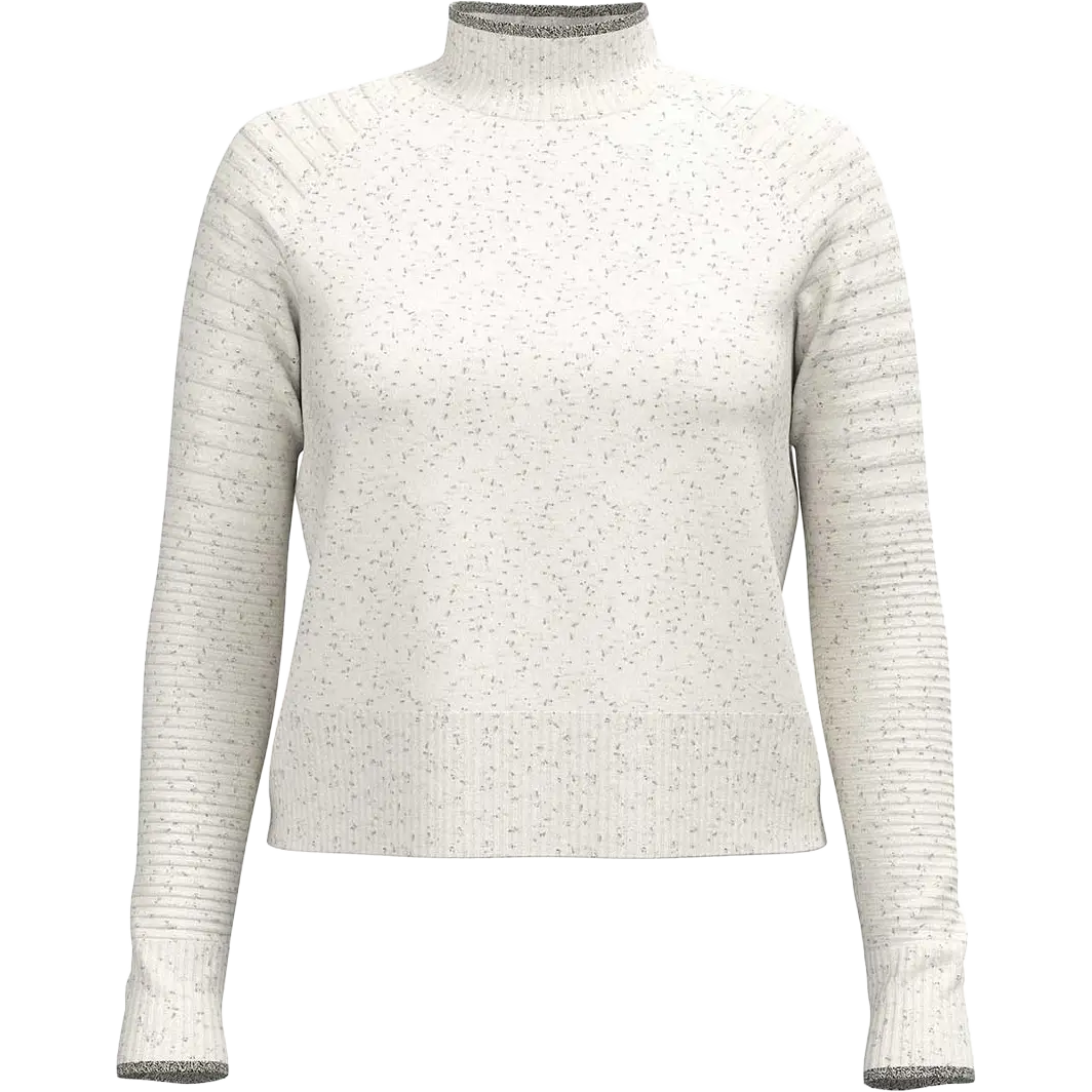 Smartwool Edgewood Mock Neck Sweater Women - Natural Donegal - Uldtrøjer