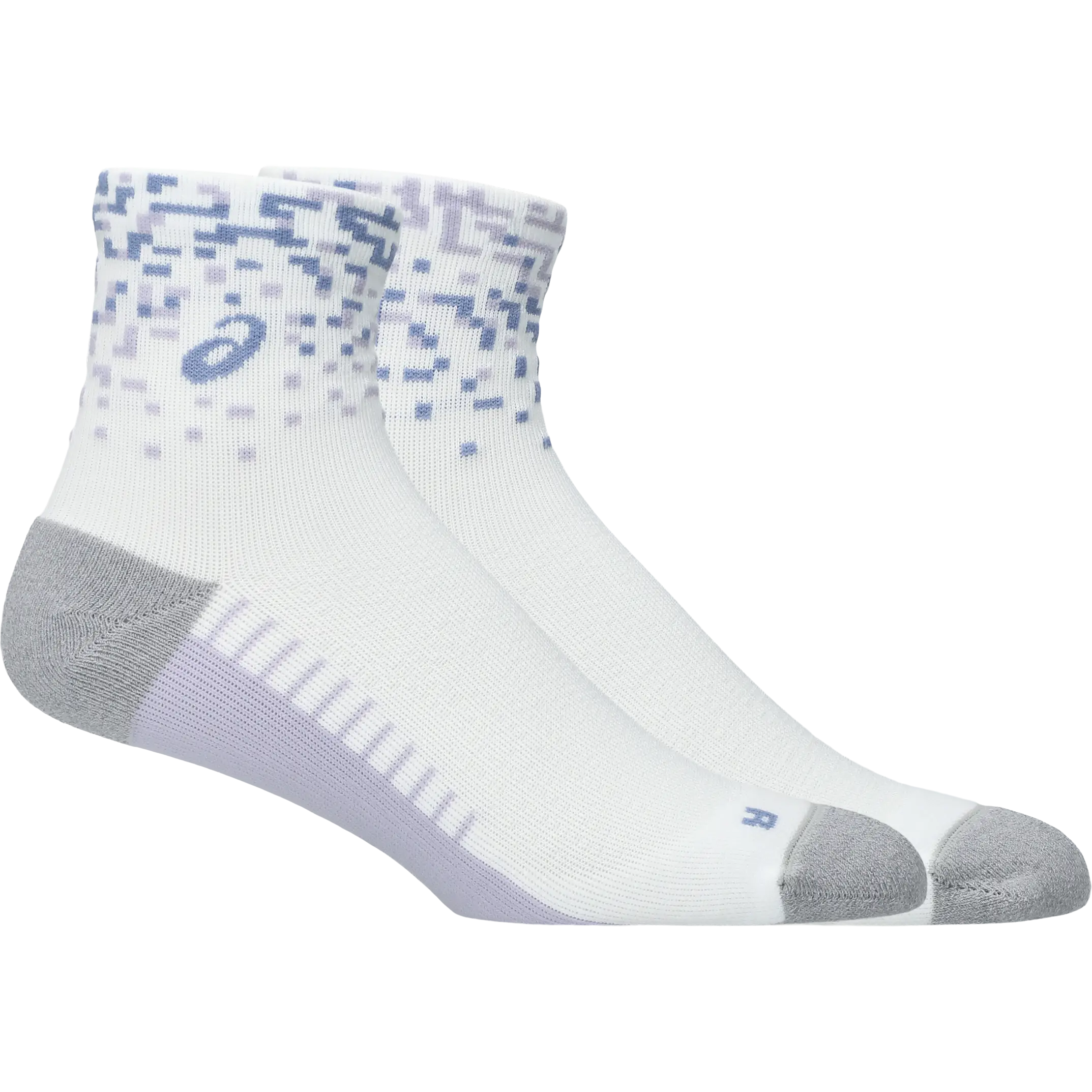 Asics Performance Run Sock Quarter Unisex - Brilliant White/Lilac Hint/Blu - M - Løbestrømper