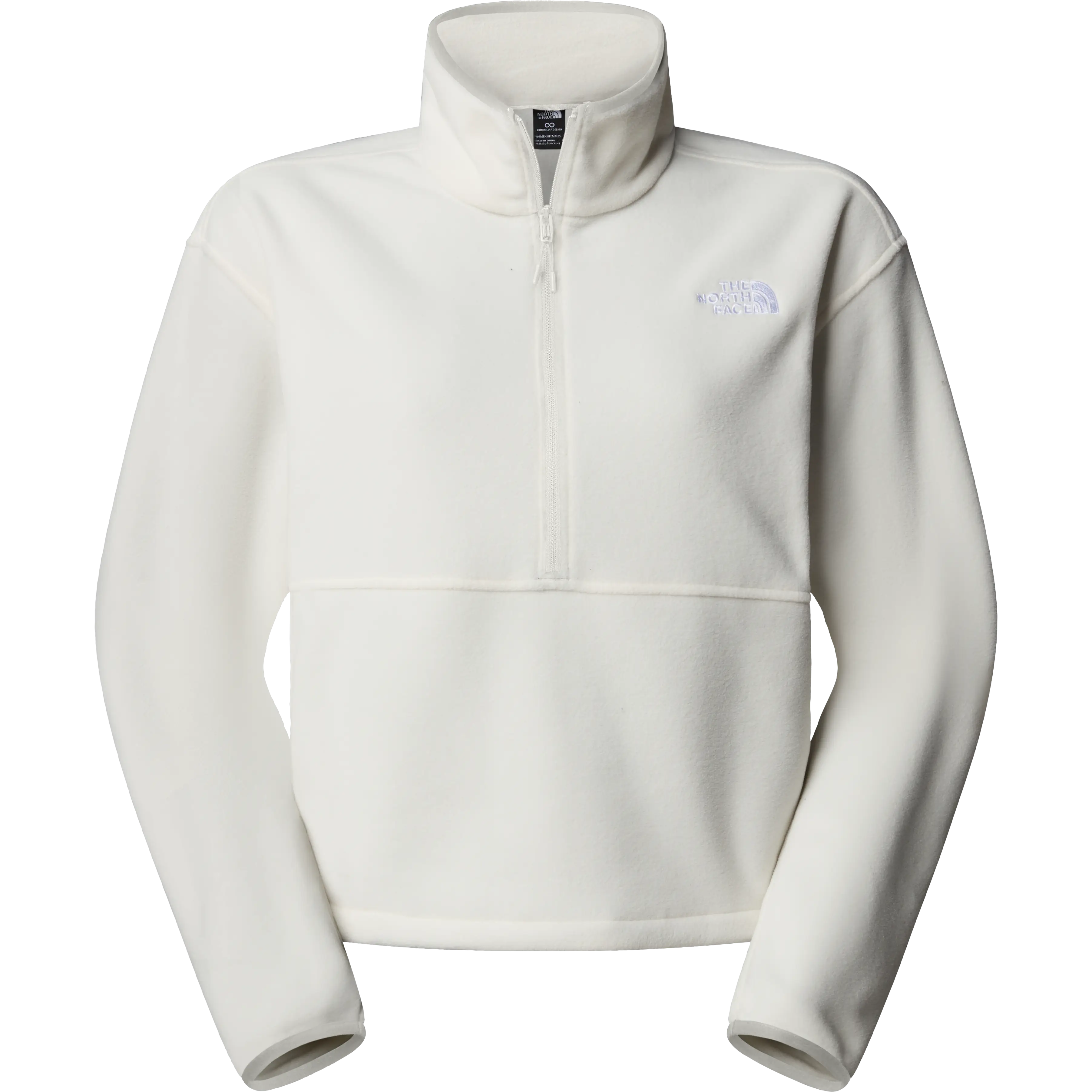 The North Face Glacier Fleece 1/2 Zip Short Jacket Wome - White Dune - XXL - Fleecetrøjer