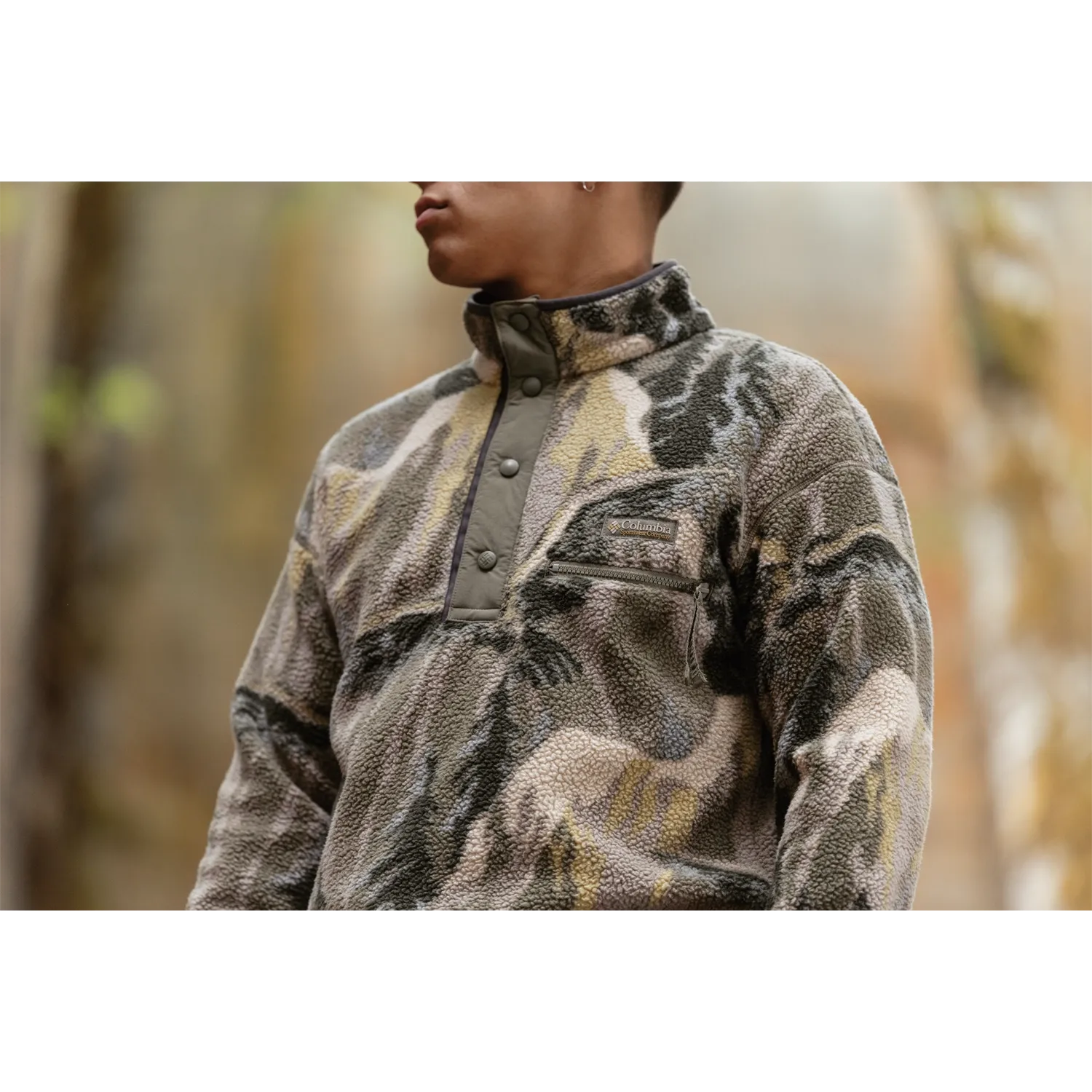 Helvetia II Printed Half Snap Fleece Men
