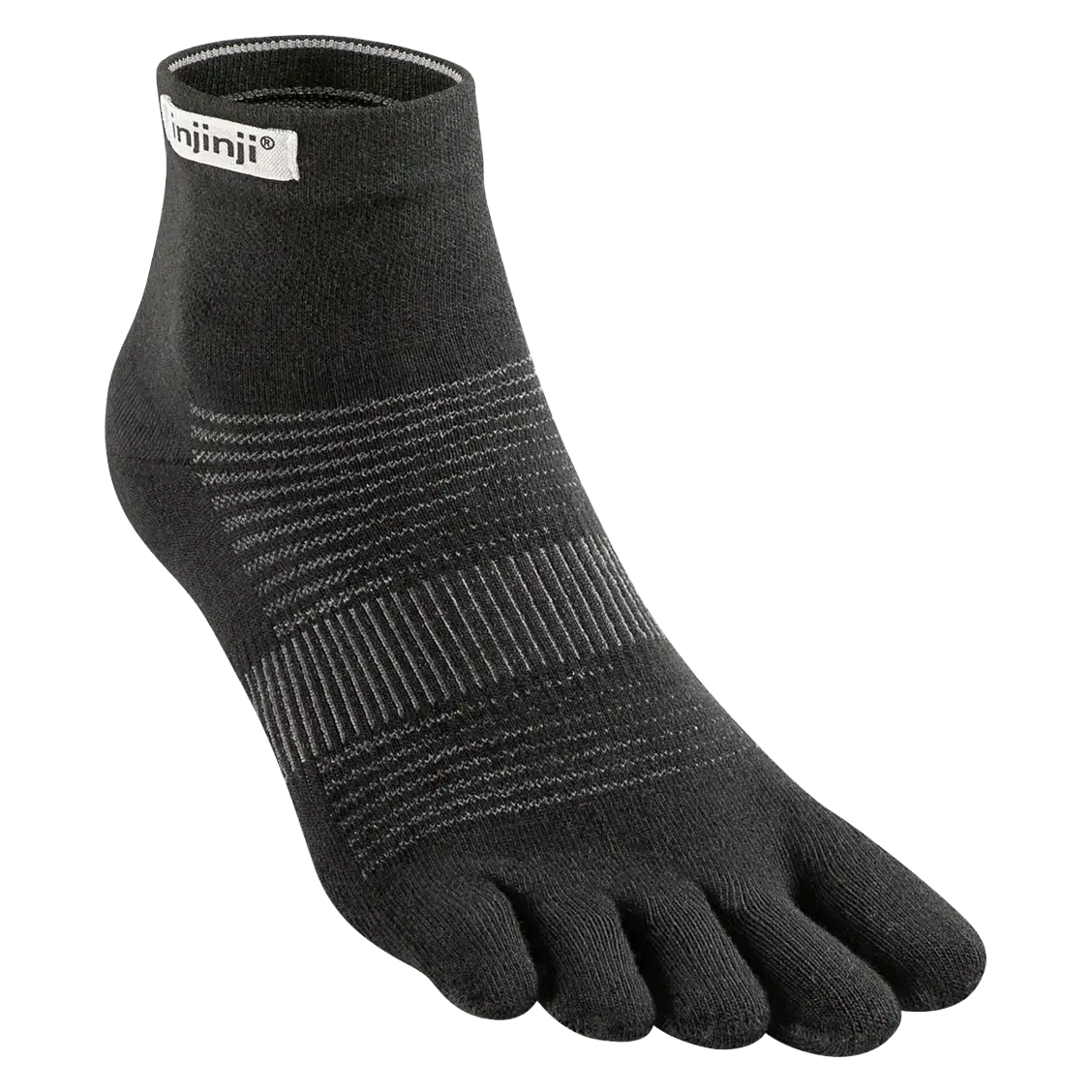 Injinji Run Original Weight Mini-Crew - Black - XL/47,5-50 - Løbestrømper