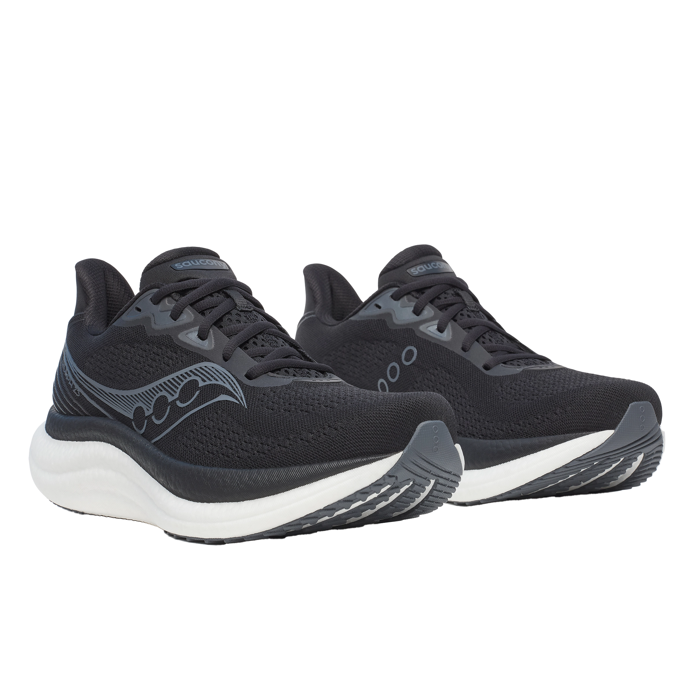Saucony Triumph 23 Wide Men løbesko - Black/White - US11/UK10/45 - Allround løbesko