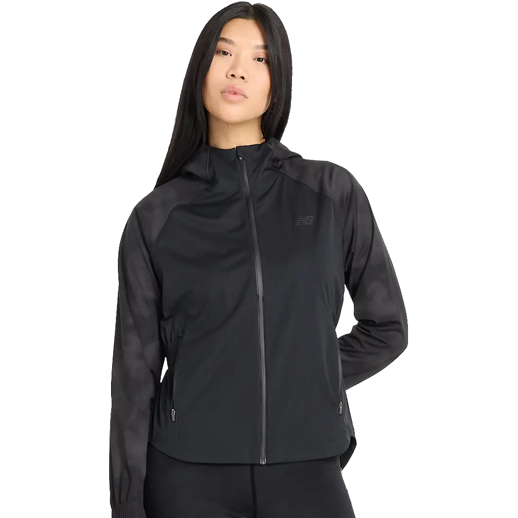 New Balance Reflective Woven Jacket Women - Blacktop - M - Løbejakker