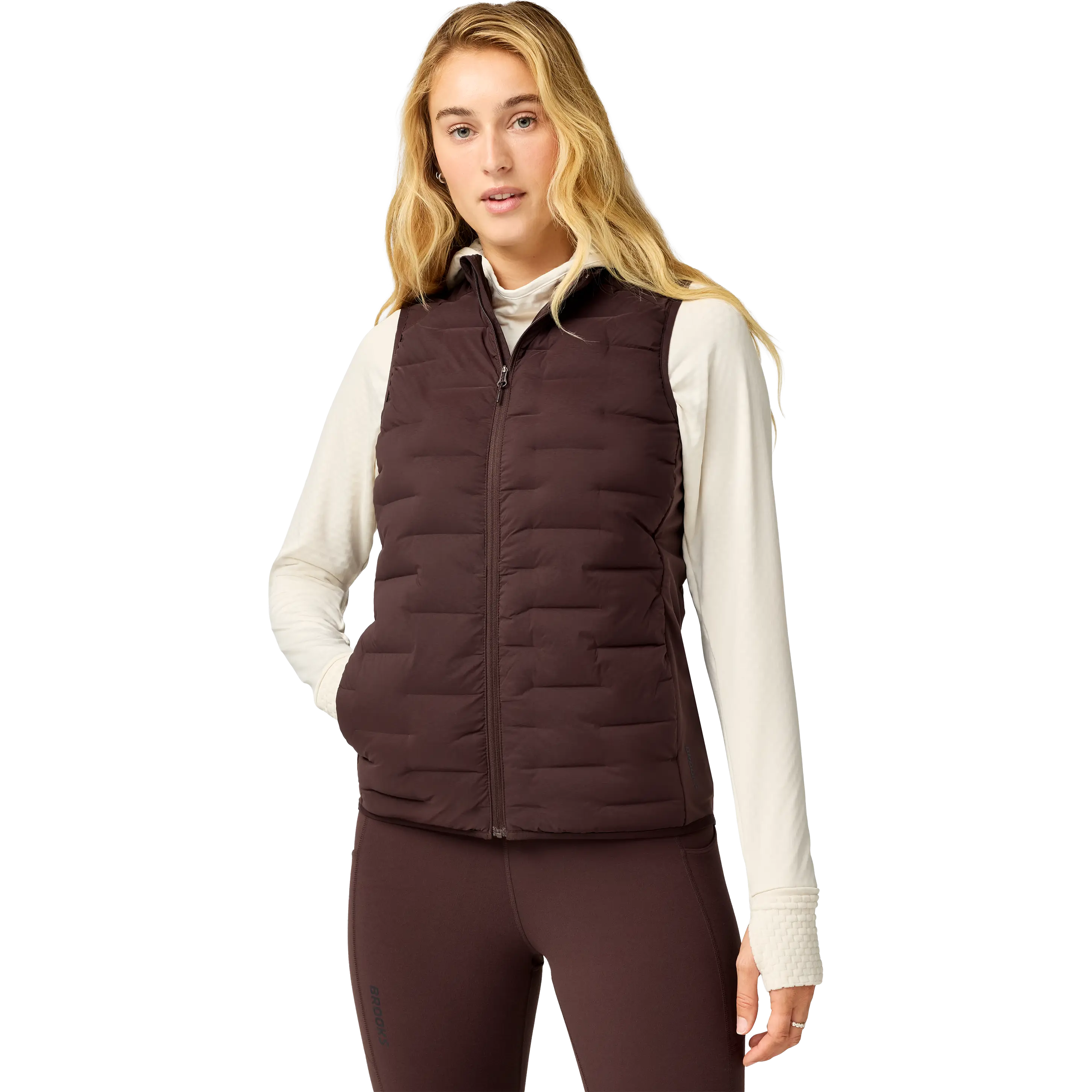 Brooks Momentum Thermal Vest Women - Cocoa - S - Løbeveste