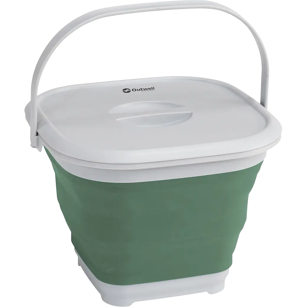 Outwell Collaps Bucket Square m. låg foldespand - Shadow Green - One size