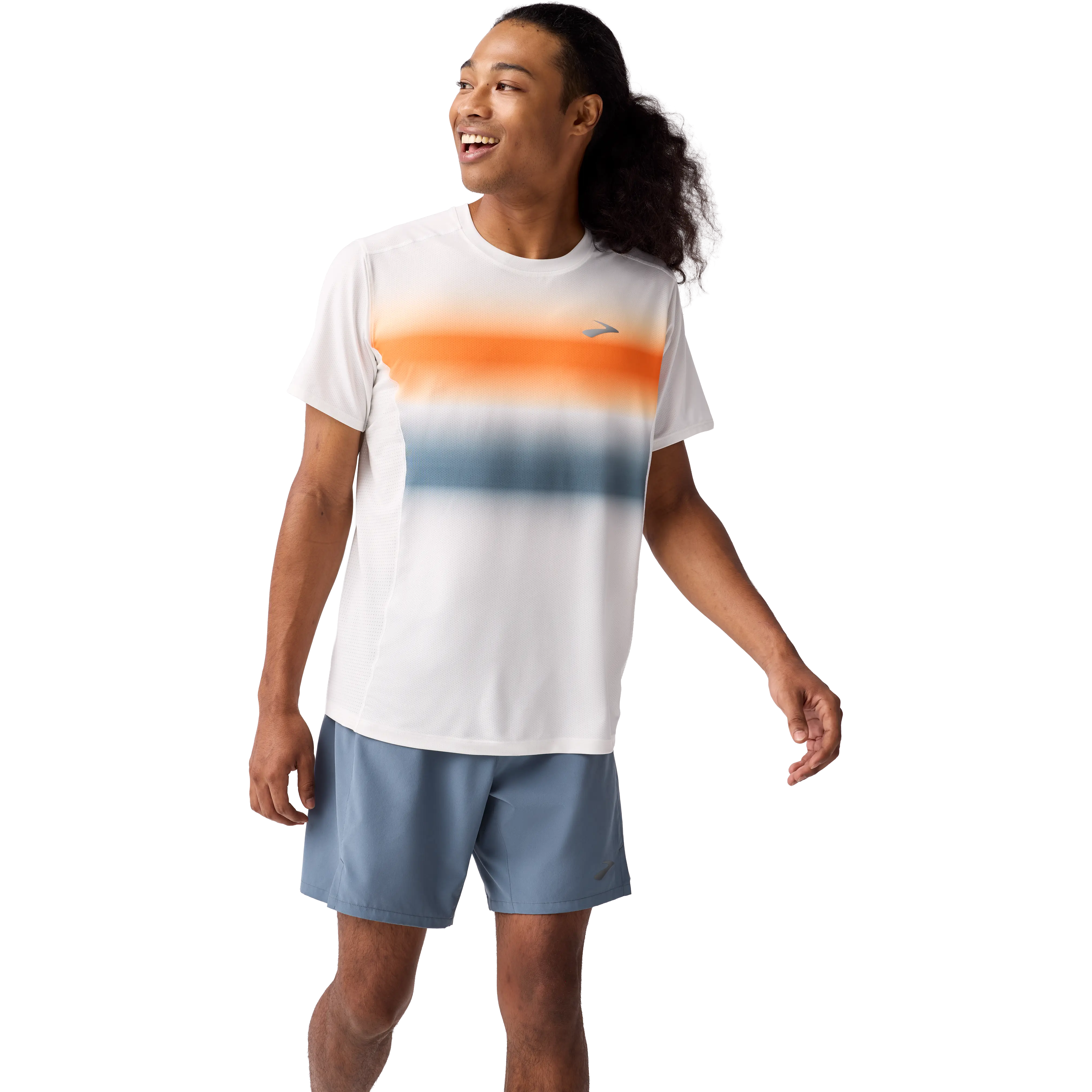 Brooks Atmosphere Short Sleeve 3.0 Men - White - M - Løbe t-shirt