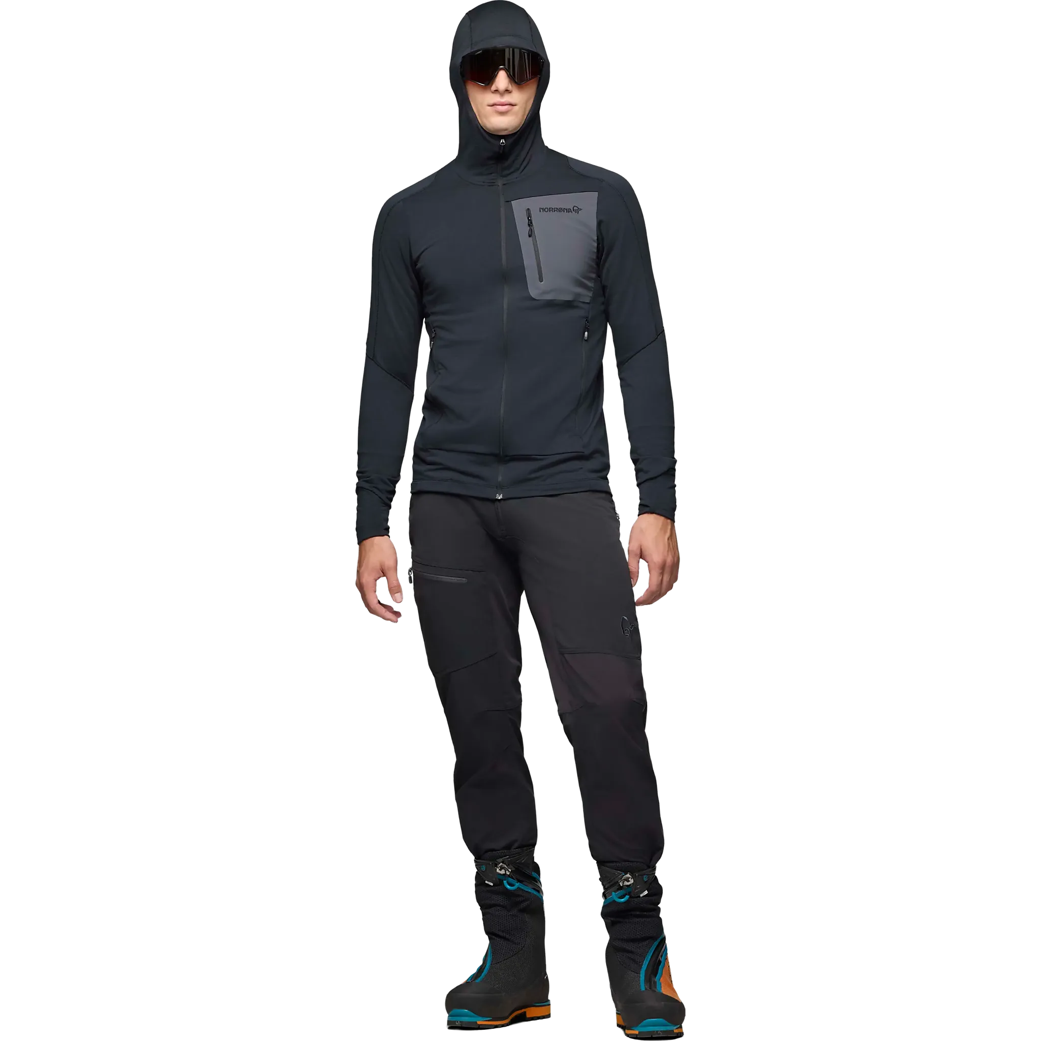 Falketind Power Grid Zip Hood Men