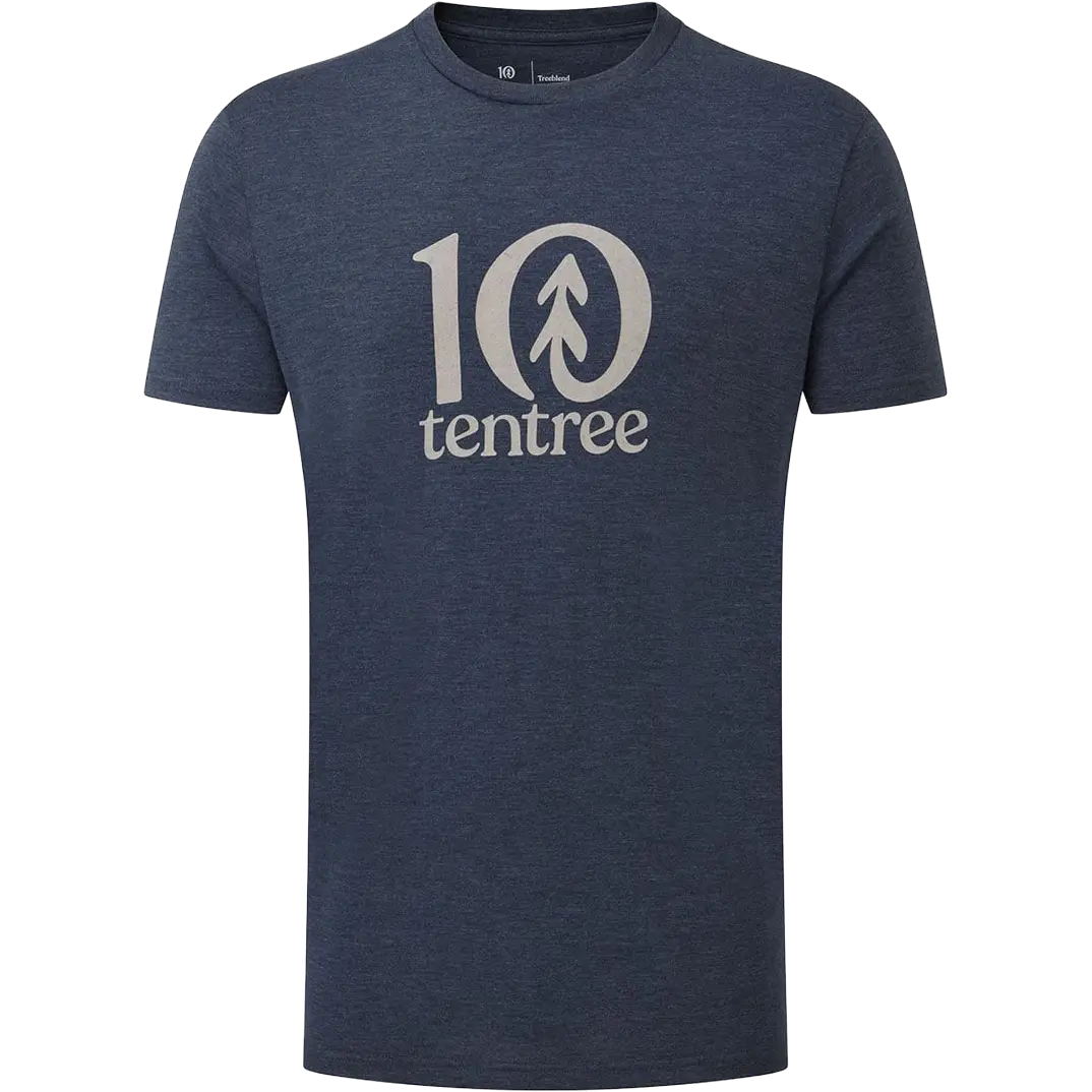 Tentree Logo Classic T-Shirt Men - Dress Blue Heather