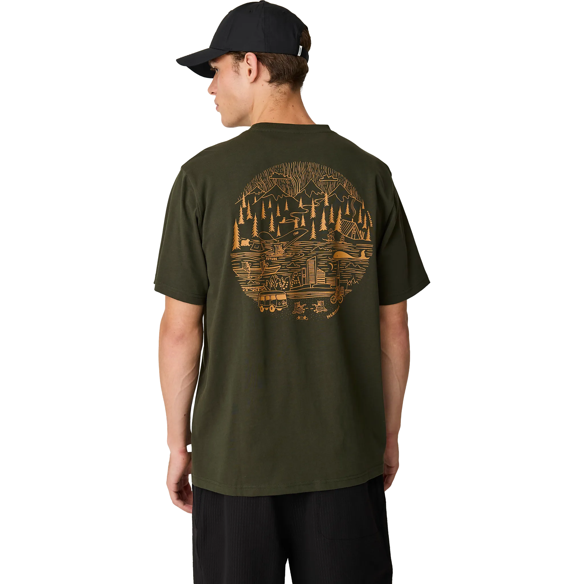 Back Print T-shirt Men
