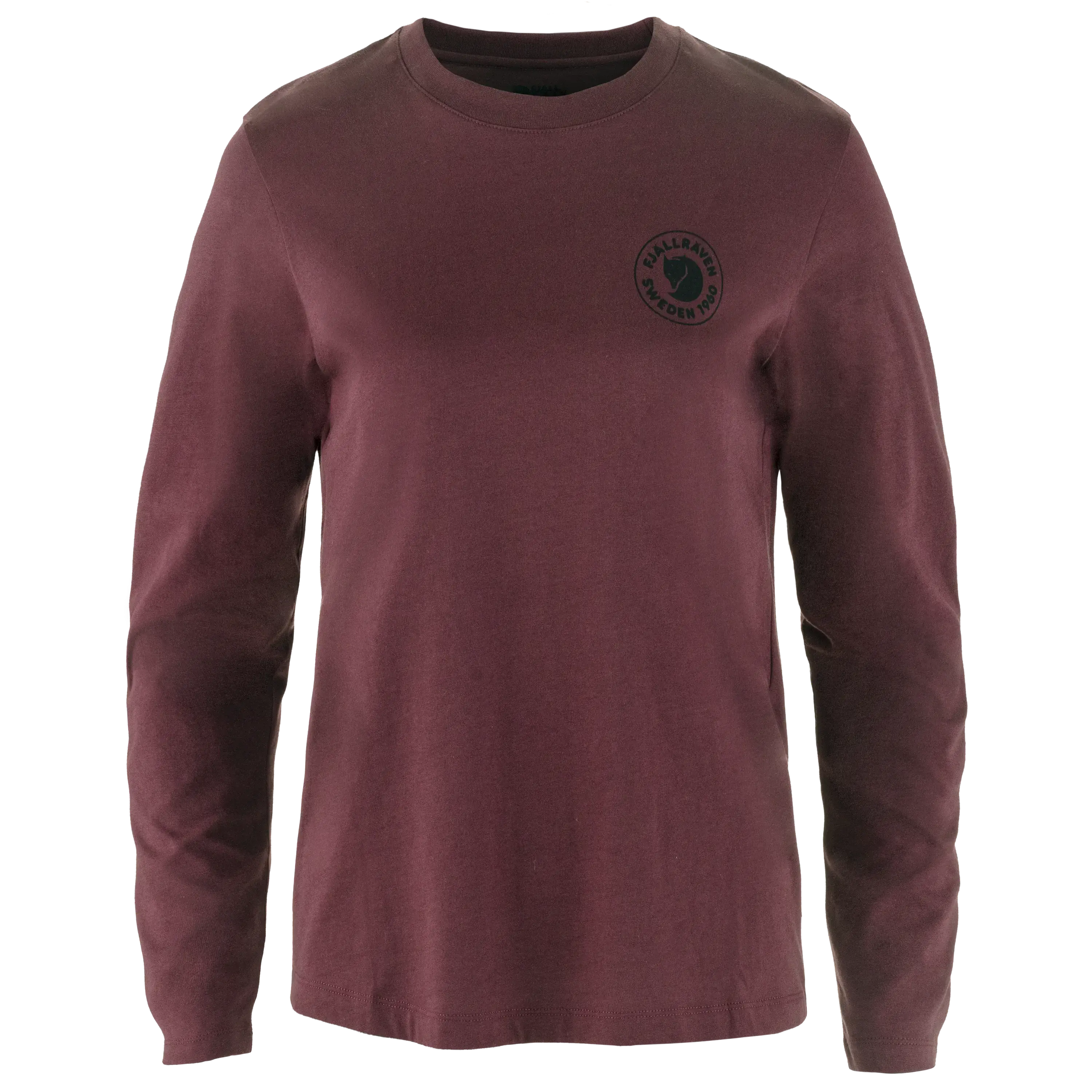Fjällräven 1960 Logo T-shirt LS Women dame-T-shirt - Port - S - Langærmet T-shirts