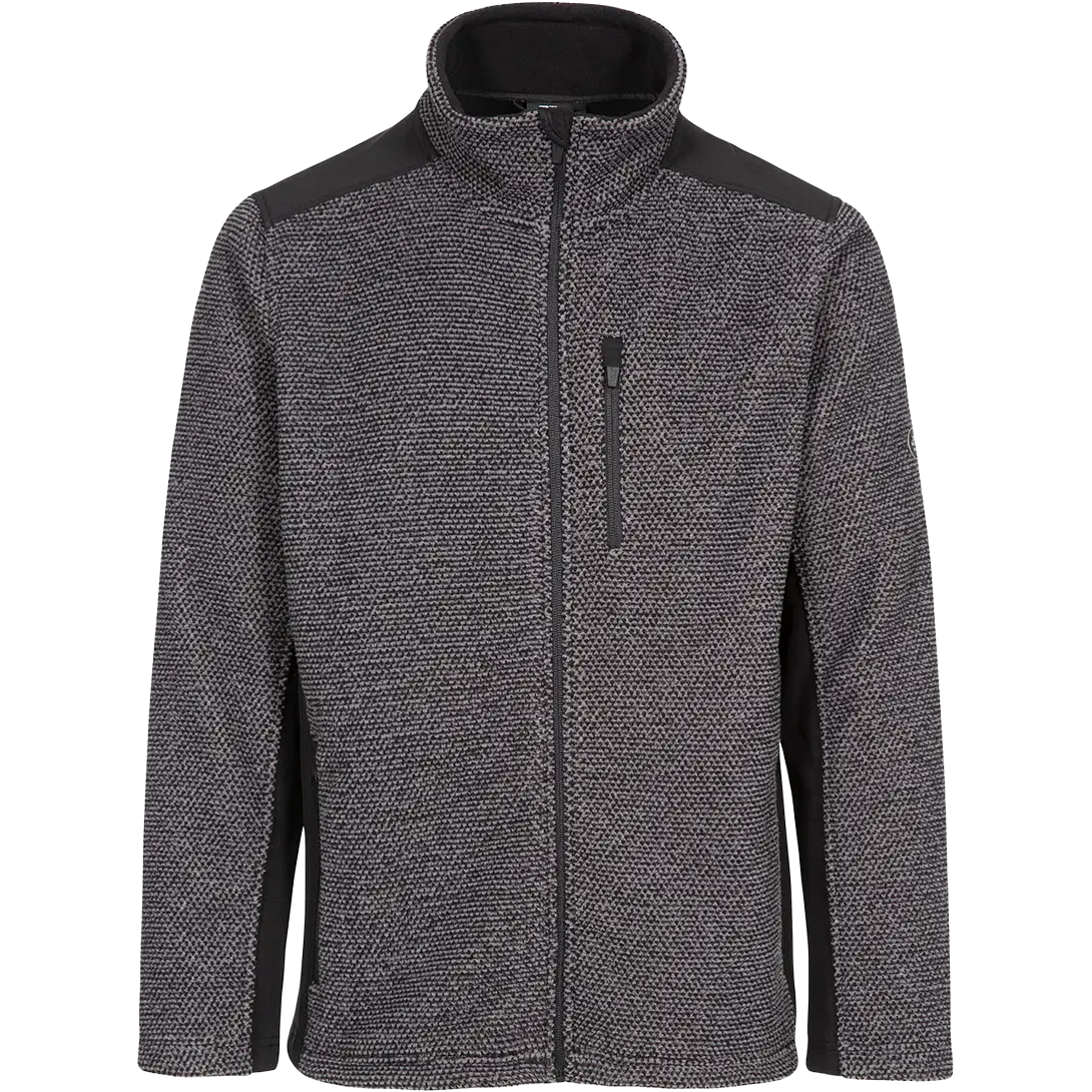 Trespass Faratino Fleece Men herrefleece - Dark Grey Stripe - M - Fleecetrøjer