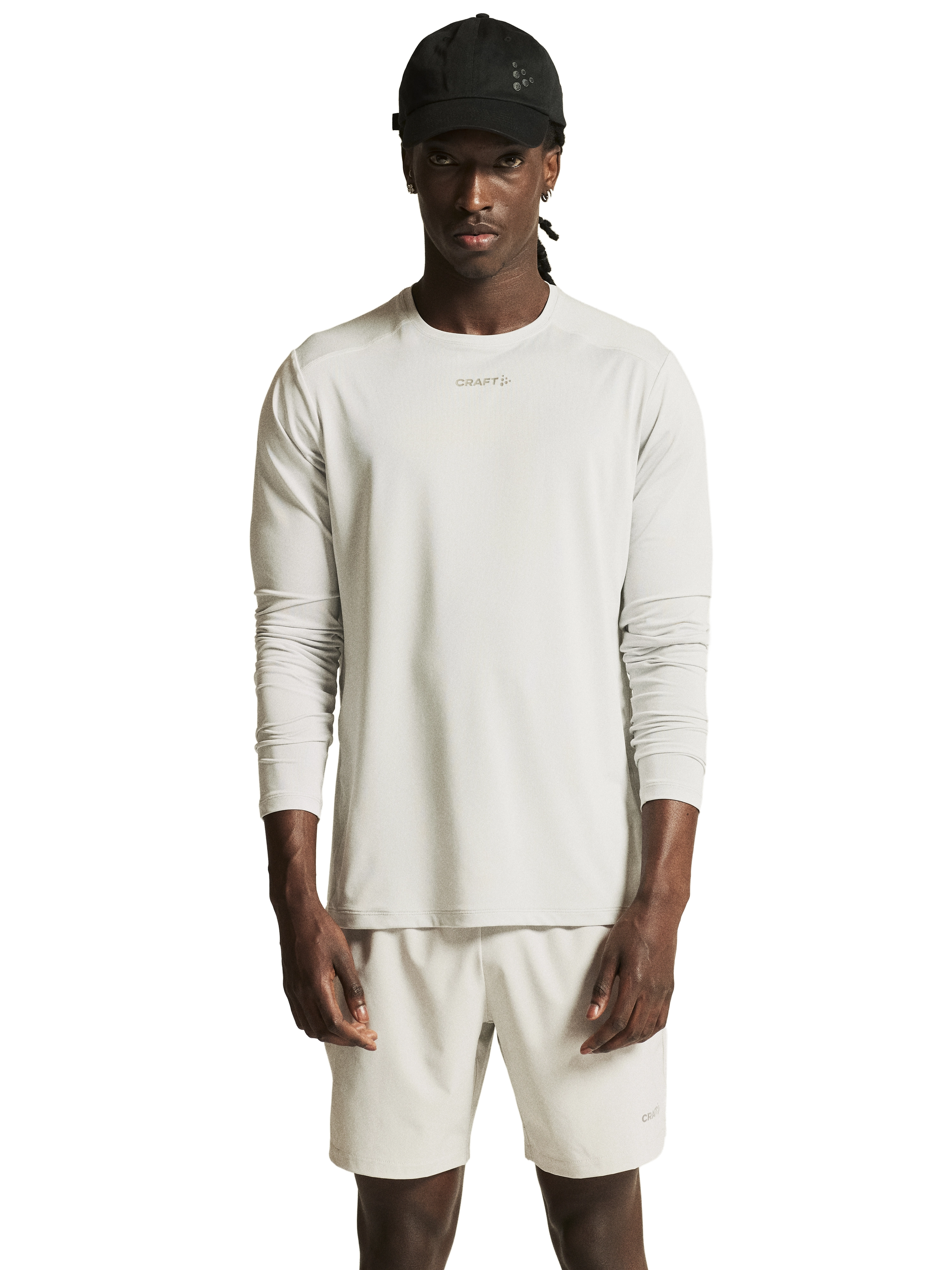 Craft Adv Essence LS Tee 2 Men - Cloud - XL - Løbe t-shirt