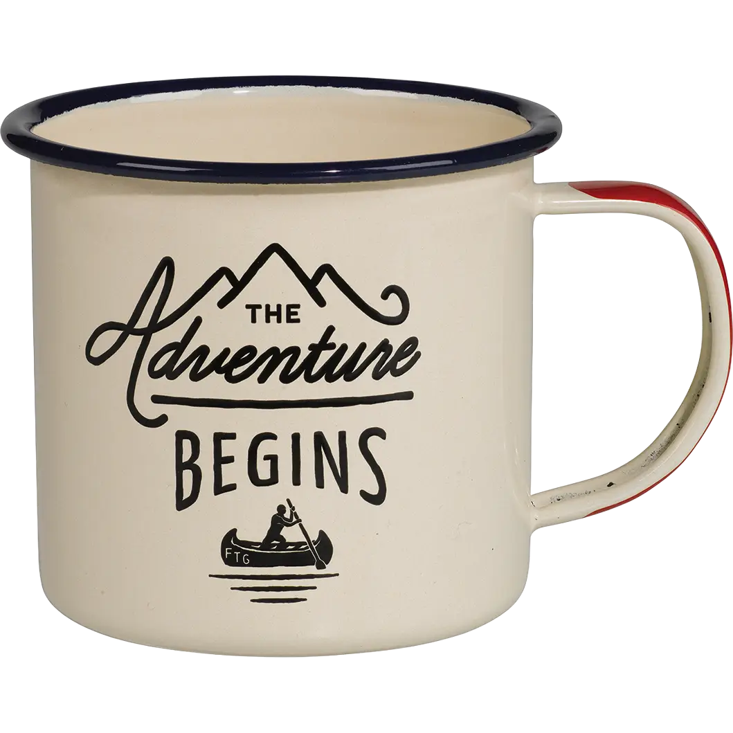 Gentlemen's Hardware Enamel Mug The Adventure emaljekrus - Cream - One size - Køkkenudstyr