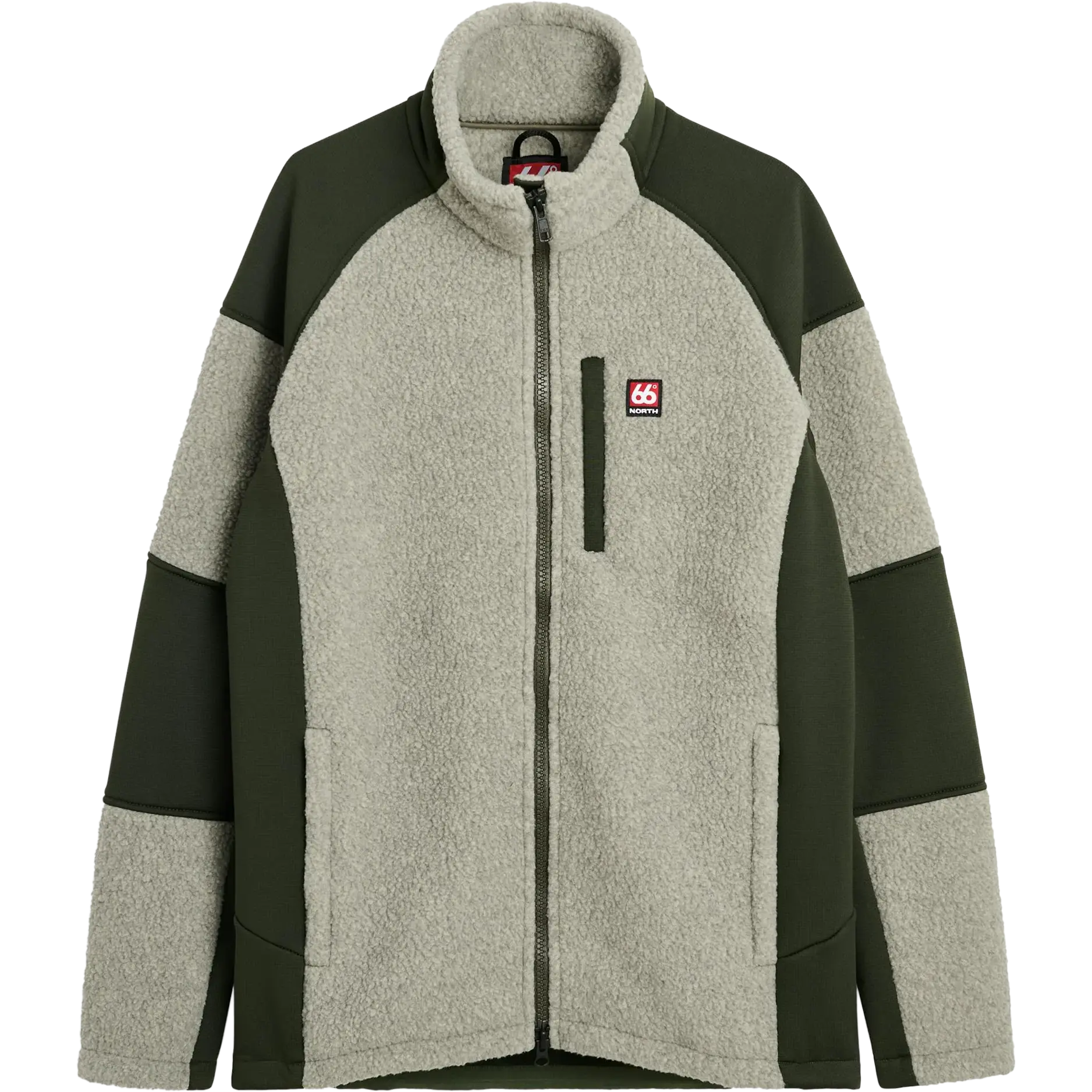66°North Tindur Shearling Jacket Men - Stone - M - Fleecetrøjer