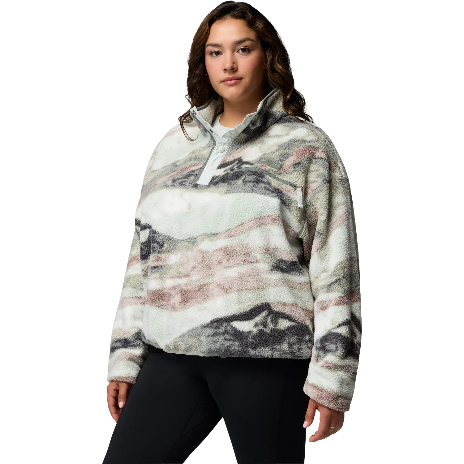 Helvetia II Printed Cropped Half Snap Wo