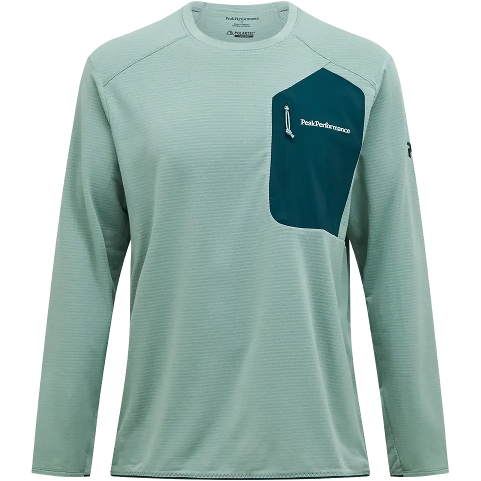 Peak Performance Freelight Polartec Grid Men - Green Valley - L - Tynde trøjer